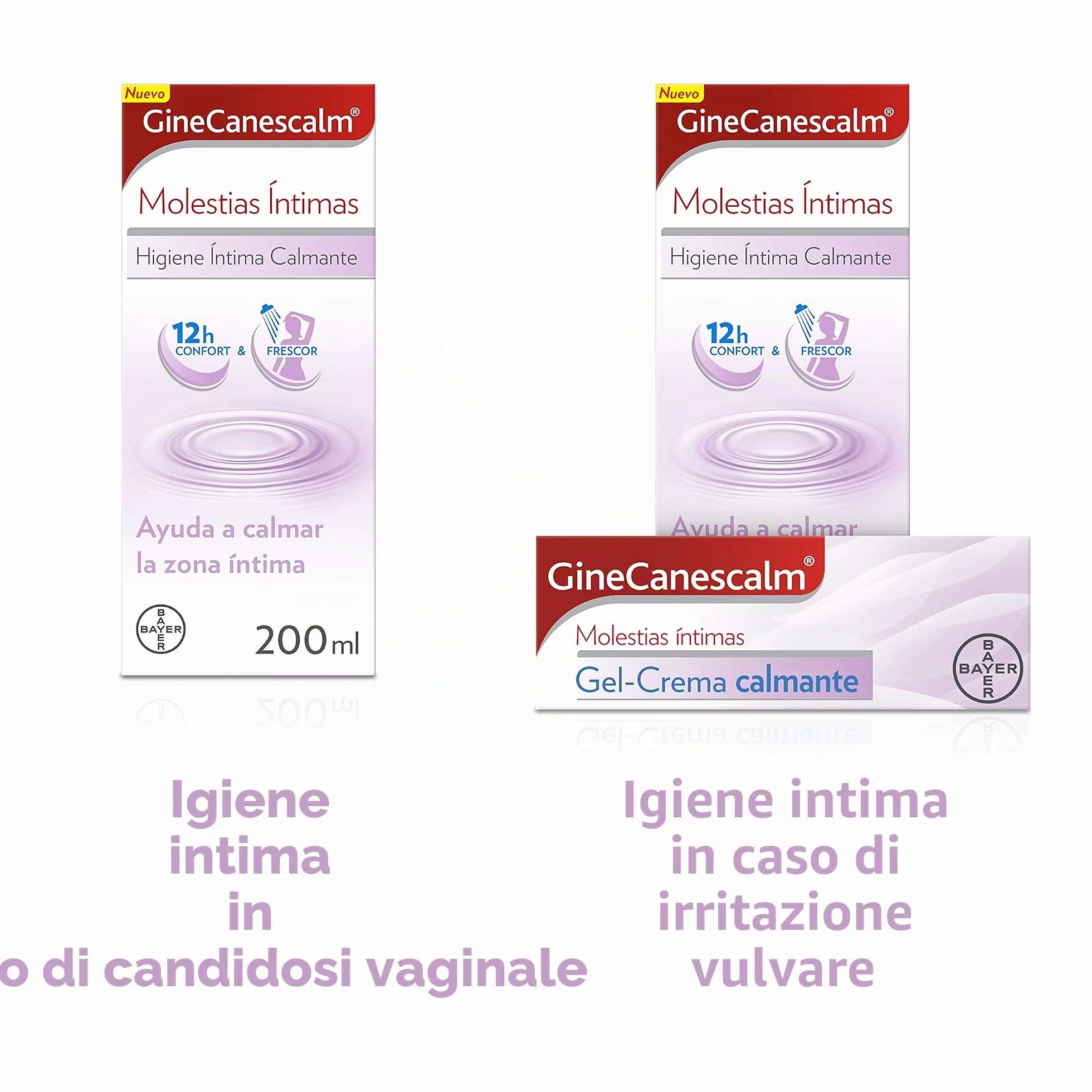Ginecanesten GineCanescalm Gel Higiene Íntima Calmante Candidiasis Vaginal Irritación Vulvar 200 ml