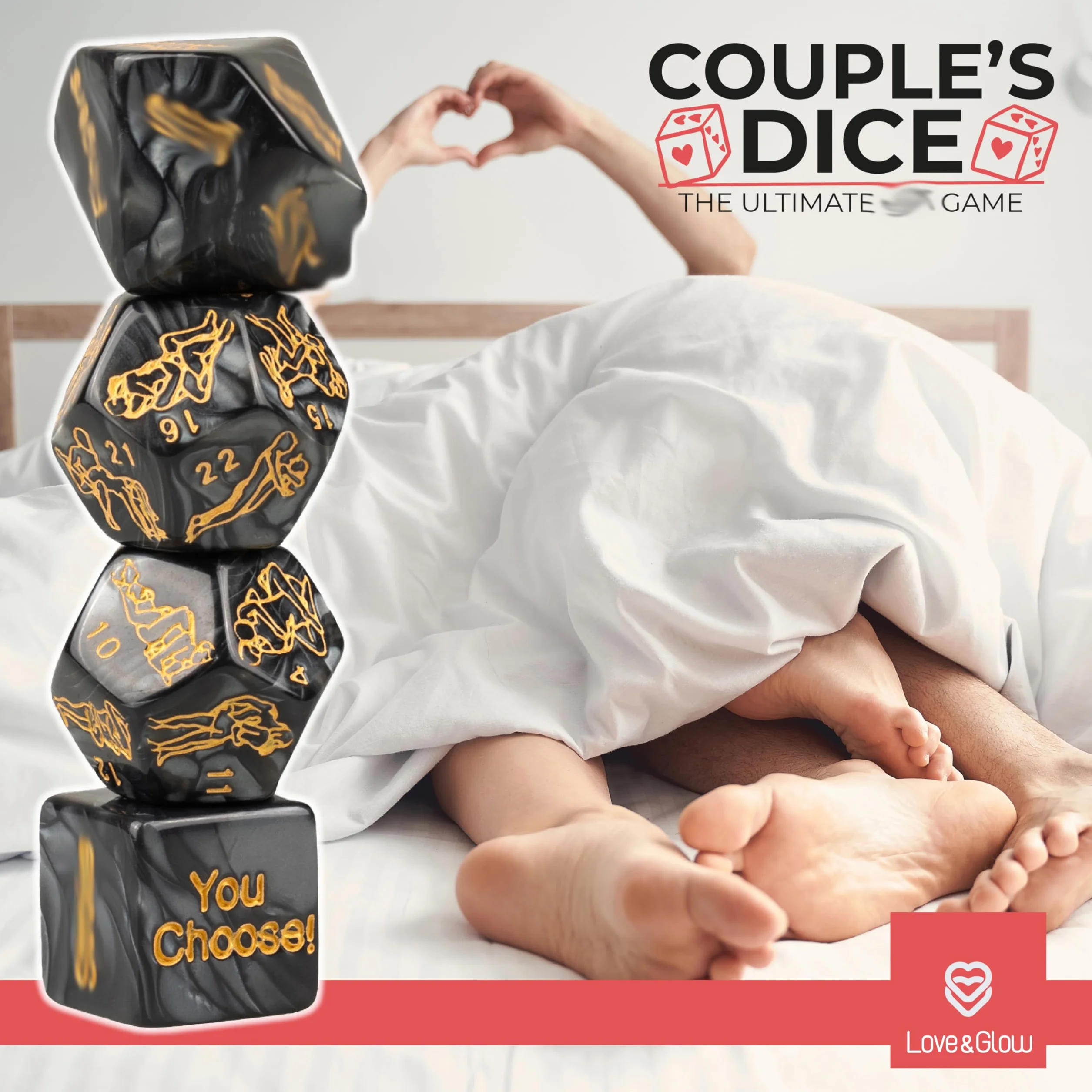 Set di 4 Dadi Gioco di Coppia - Gioco di Coppia da Camera, Regalo Romantico per San Valentino, Luna di Miele e Feste di Addio al Celibato