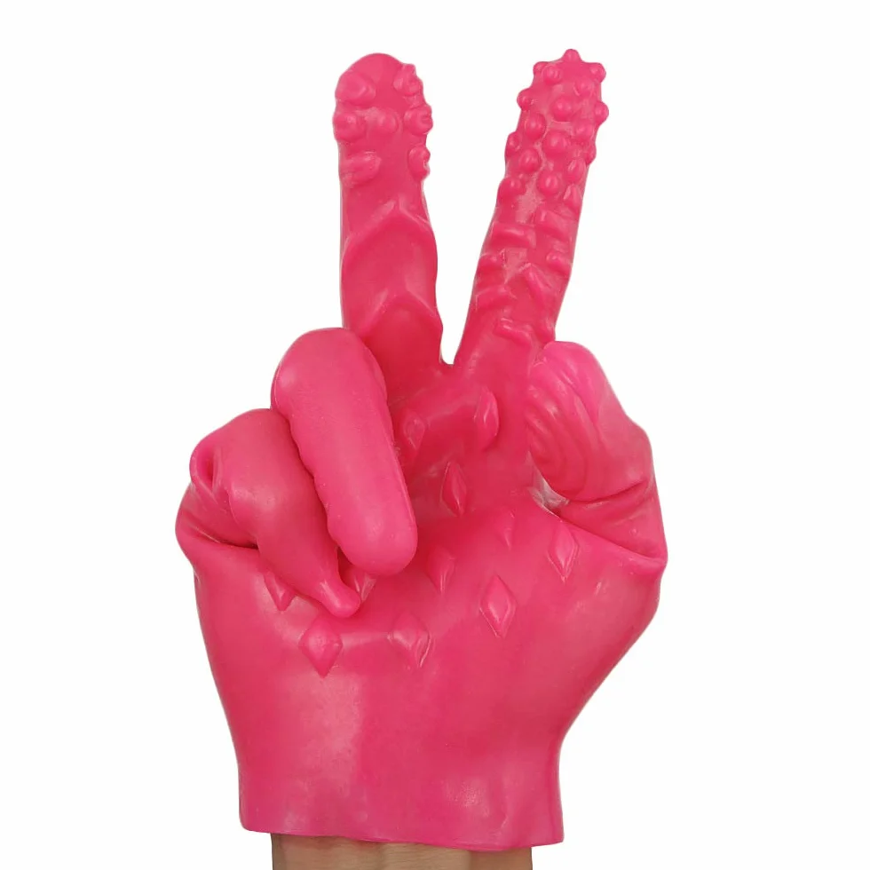 Massaggio Seno capezzolo Guanto da Dito Pieno Guanto Natale Regalo di Halloween per Coppia Adulto Sesso BDSM Gioco Divertente (Tipo A Rosa)