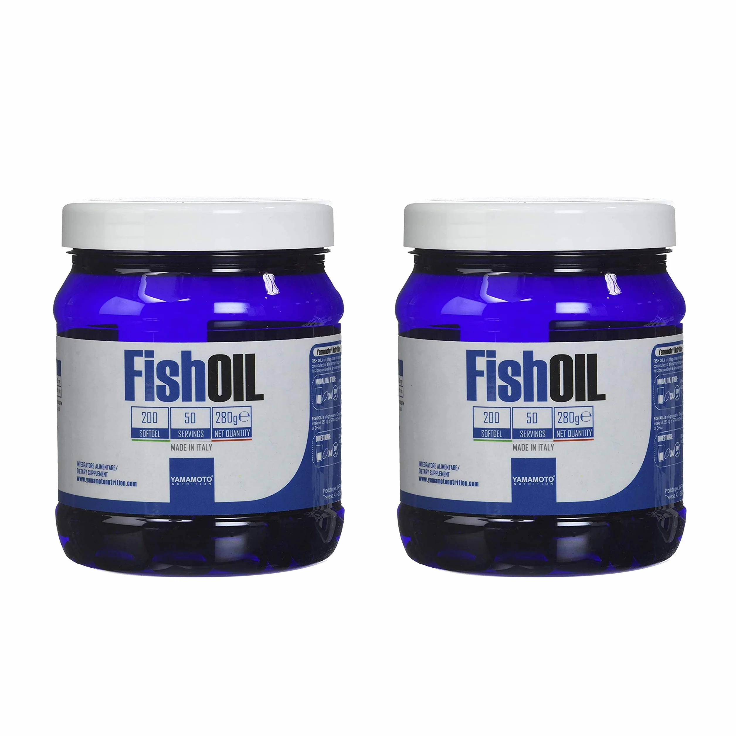 Yamamoto Nutrition Fish Oil Omega-3 EPA DHA integratore 400 softgel 2 confezioni