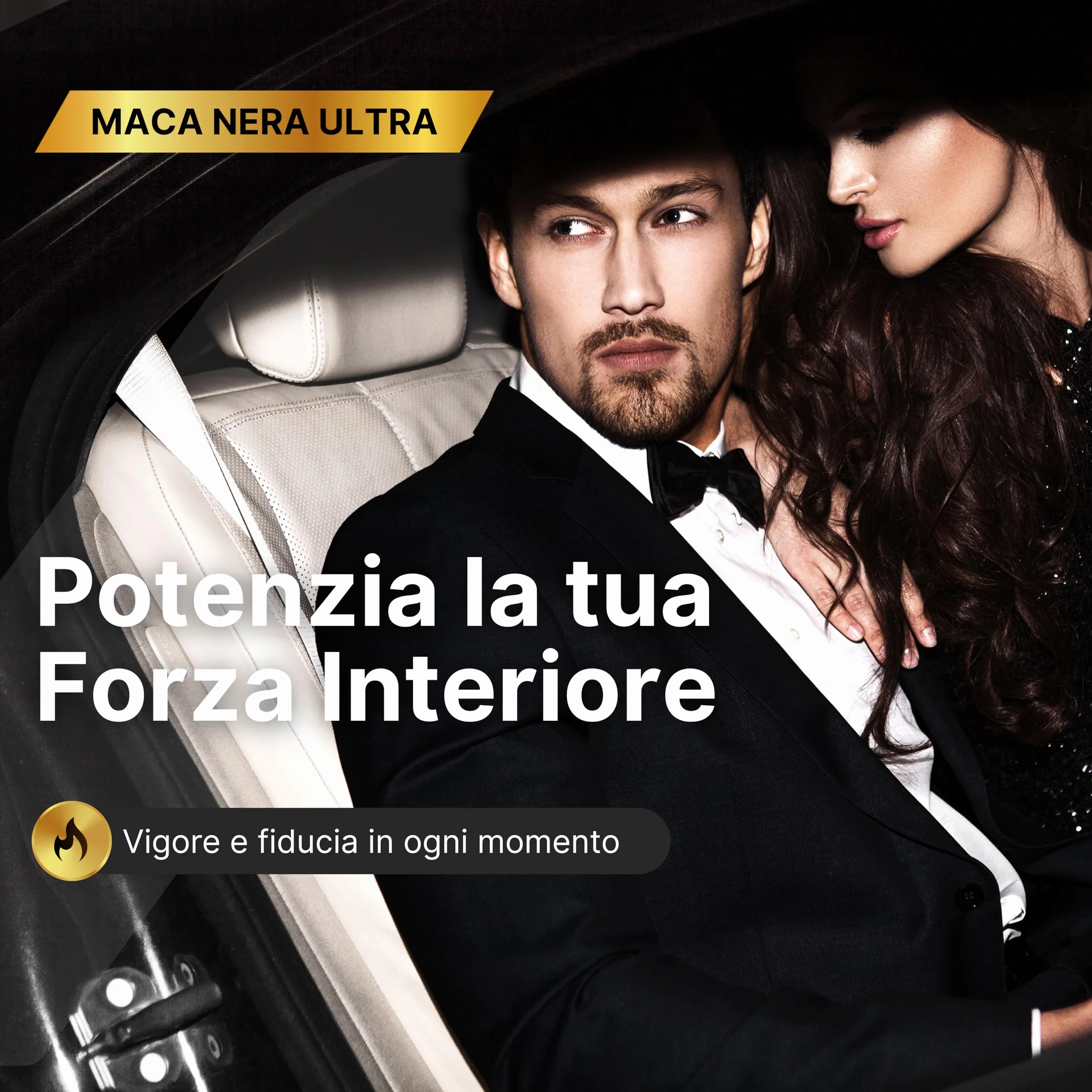 Maca Nera Extra Forte 50.000 mg 100:1 – Integratore per Uomo con Maca Peruviana, Zinco e Vitamina B6 – Energia e Vitalità – Testosterone Support – 120 Capsule – Nyvos