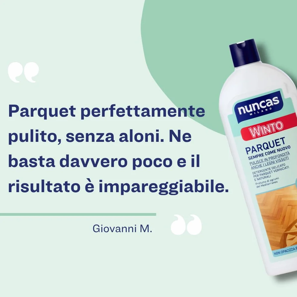 Nuncas Winto Parquet Detergente per Pavimenti in Parquet Multipack 3 x 1000 ml