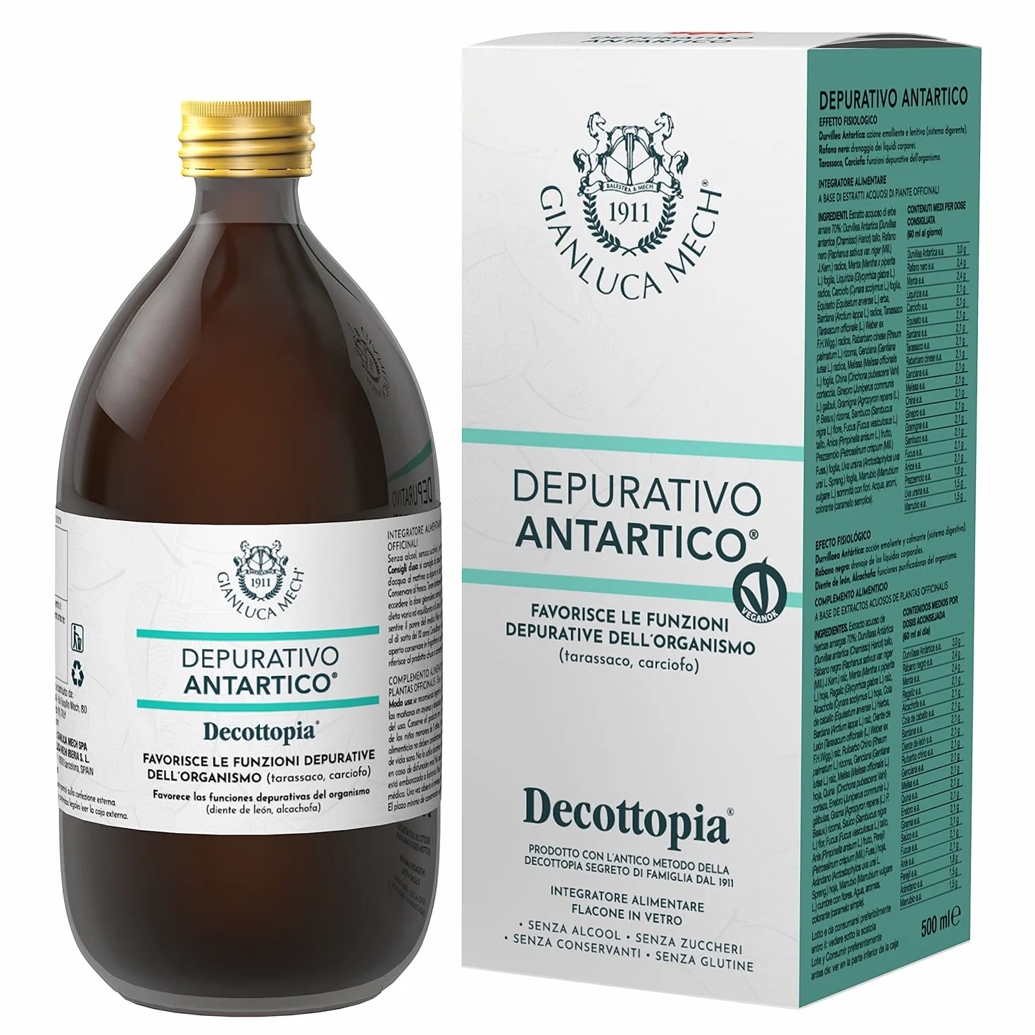 Gianluca Mech Depurativo Antartico Diuretico Tarassaco e Carciofo 500 Ml