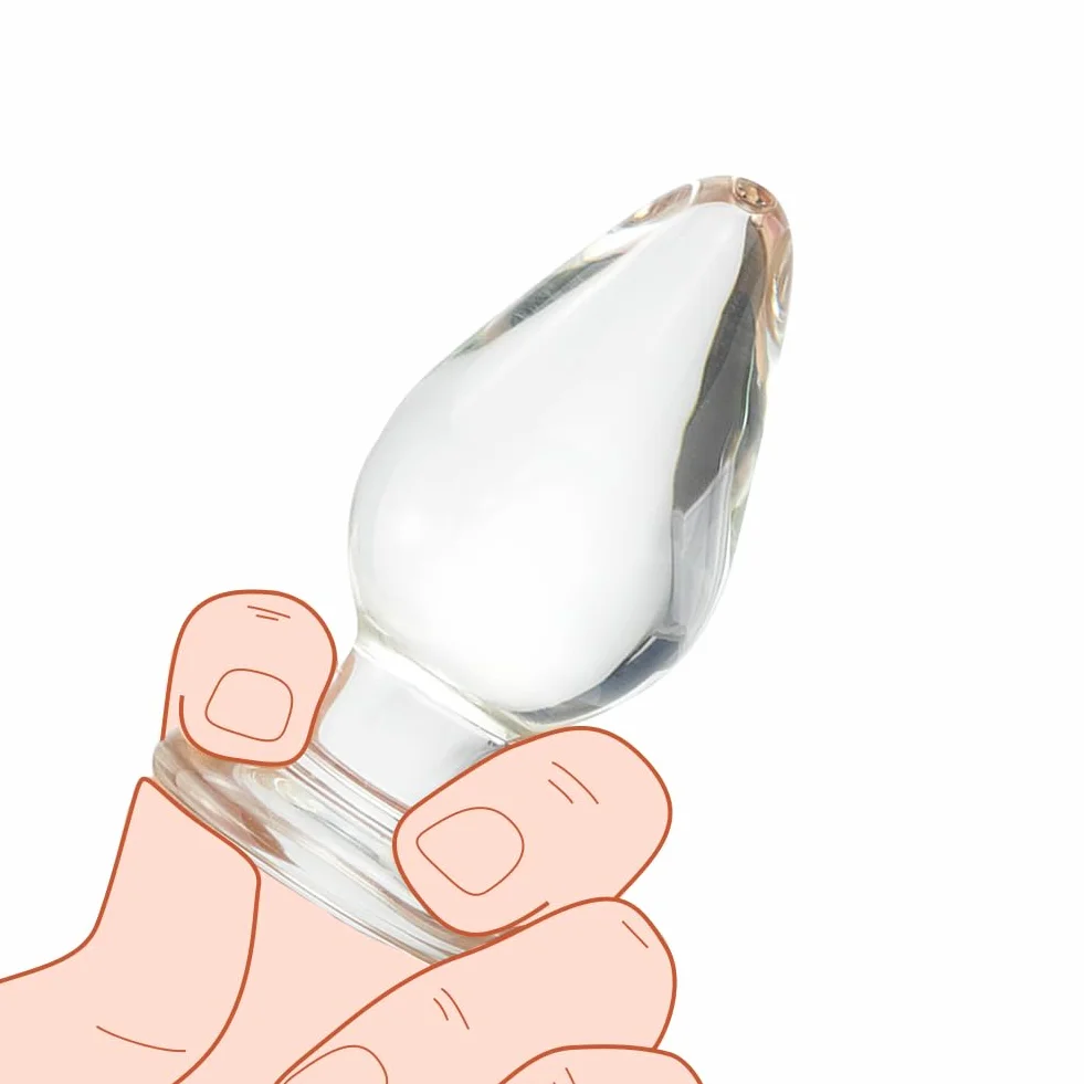 Plug Anale in Vetro Crystal Glass Plug Giocattolo Sessuale 10 * 4 cm Giocattolo Anale Principiante per Donne e Uomini Masturbazione Stimolazione del Punto G Plug Anali Giocattoli Sessuali