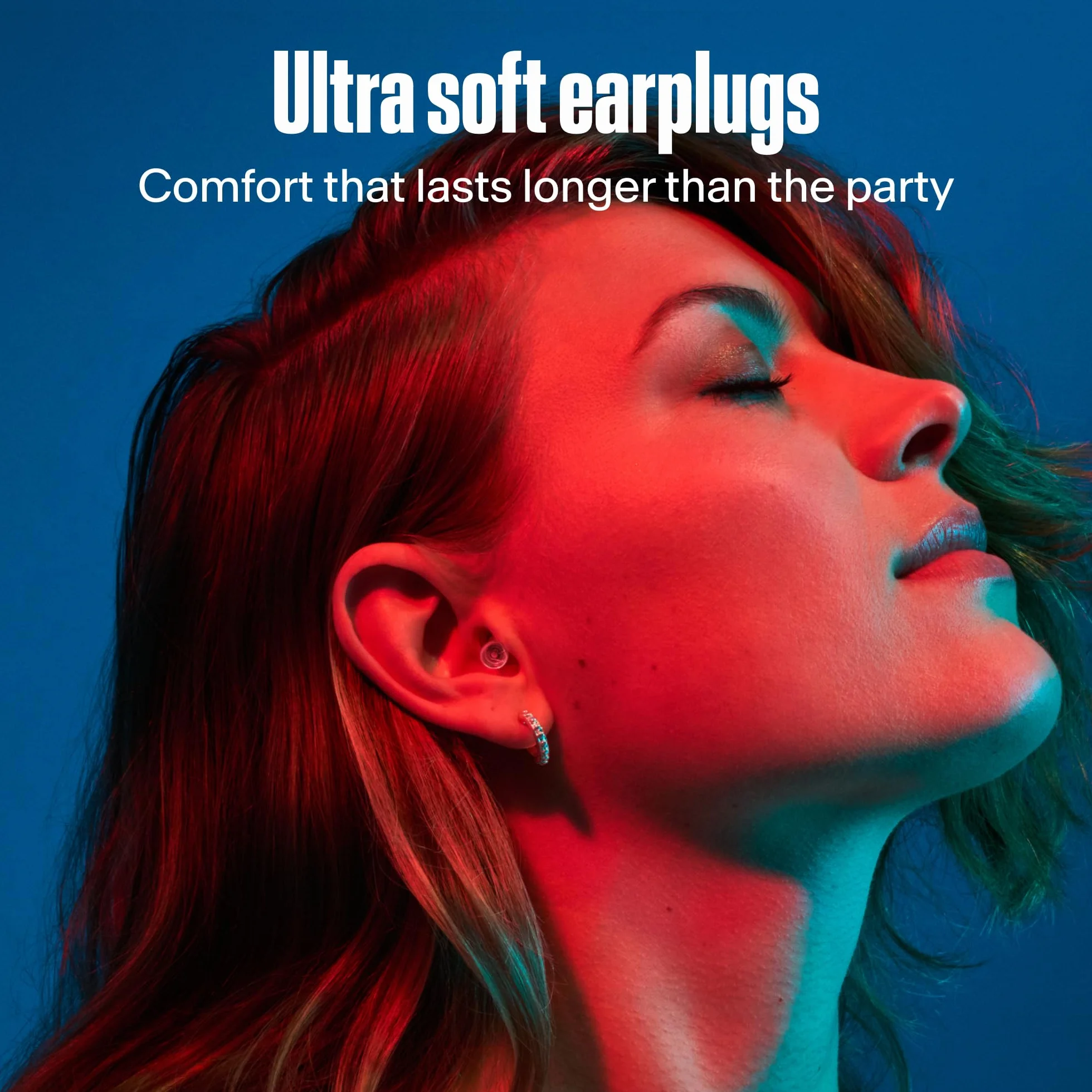 Alpine PartyPlug Tappi Orecchie 19dB Protezione Uditiva Festival Riutilizzabili 3 Misure S/M/L Trasparente