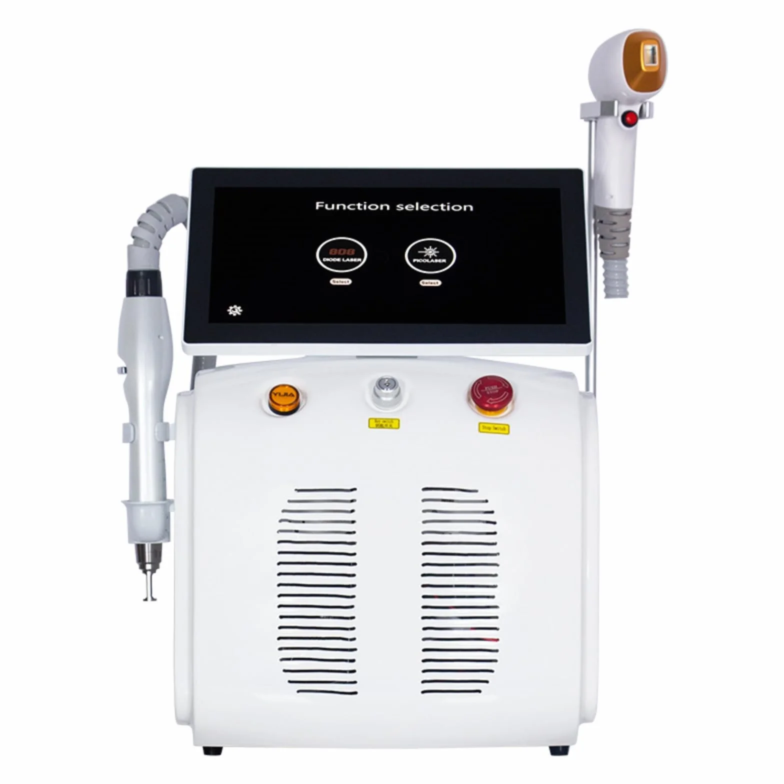 2 in 1 808nm professional diodo laser depilatore punto di congelamento depilazione + picosecondi laser rimozione del tatuaggio, Adatto per centri benessere, Bianco
