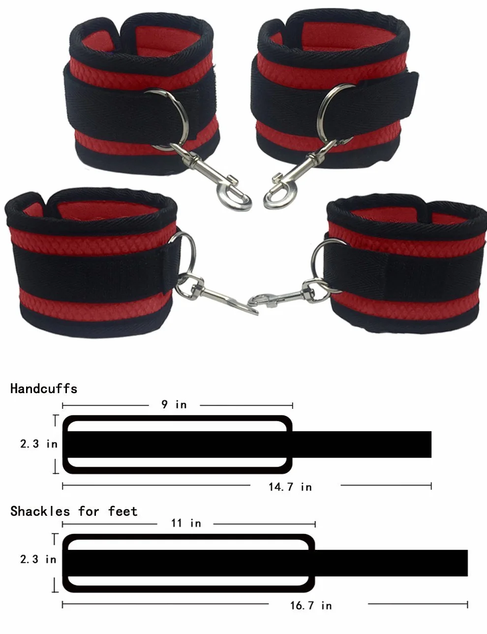 Bondage caviglie con manette per le mani, benda per gli occhi, per principianti e coppie, set di bondage, giocattolo sessuale SM
