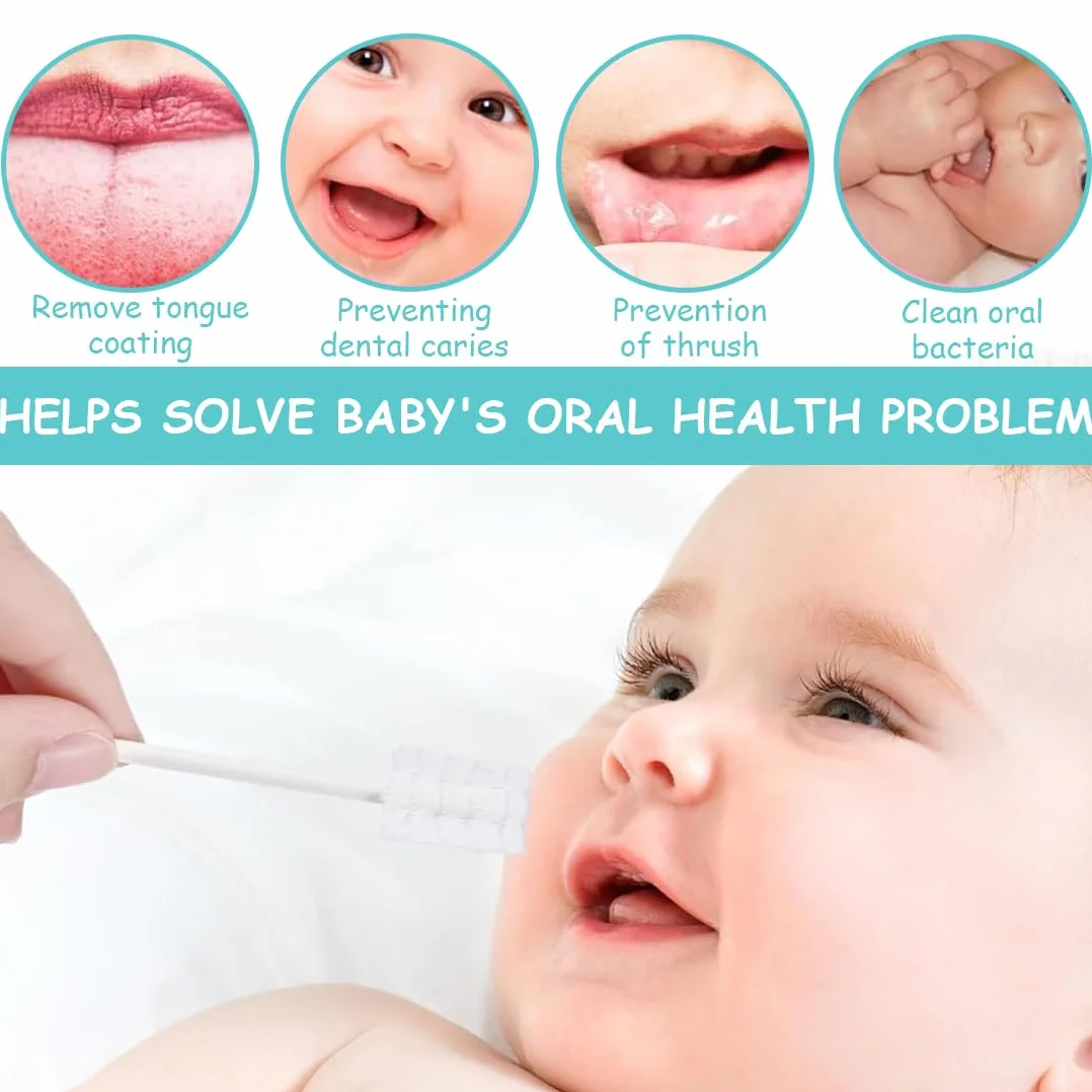 20 Pezzi Spazzolino Monouso Sterilizzati per Bambini, Baby Mouth Cleaner, Spazzolino da Denti Portatile per Bambini, Spazzolino per Dentini con Setole Morbide, Bastoncini Cotonati per Bambini