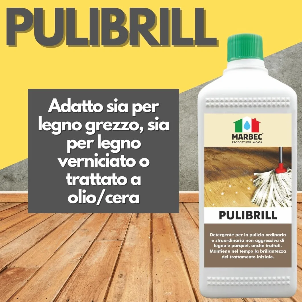 MARBEC PULIBRILL 1LT Detergente concentrato per pavimenti in legno e parquet