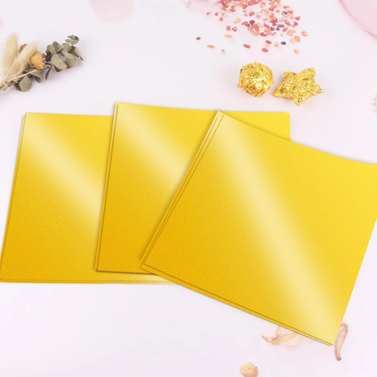 100 pezzi di carta per imballaggio al cioccolato, carta d'oro, 20 x 20 cm, confezione per cioccolato, qualità alimentare, foglio di alluminio dorato per caramelle fatte in casa, barrette di