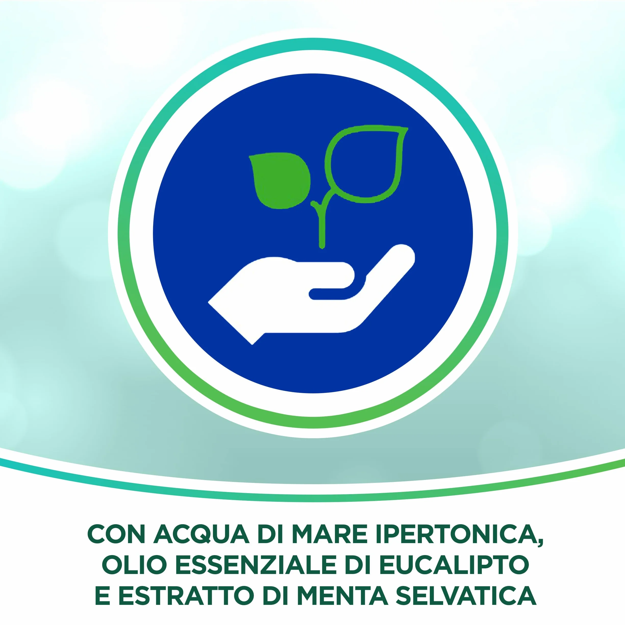 Rinazina Aquamarina Spray Nasale Ipertonico con Acqua di Mare ed Eucalipto, 20 ml