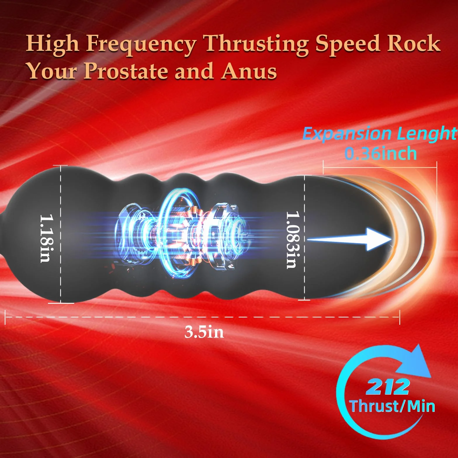 Thrusting Massaggiatori Prostata con Anelli per Uomo e Coppia, Vibratore Sex Toys per Stimolare il Anali Uomo, Medical Silicone Penis Ring con 9+9 Modalità, Morbido ed Elastico, Durevole (YDL-013)
