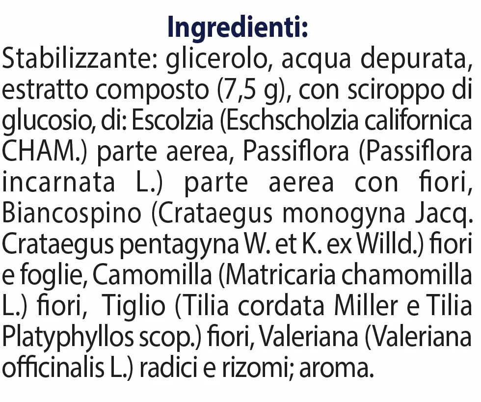 ESI Erbe della Notte Integratore Alimentare Gocce Passiflora Camomilla Valeriana Sonno Ansia Stress Senza Glutine Vegan 50 ml