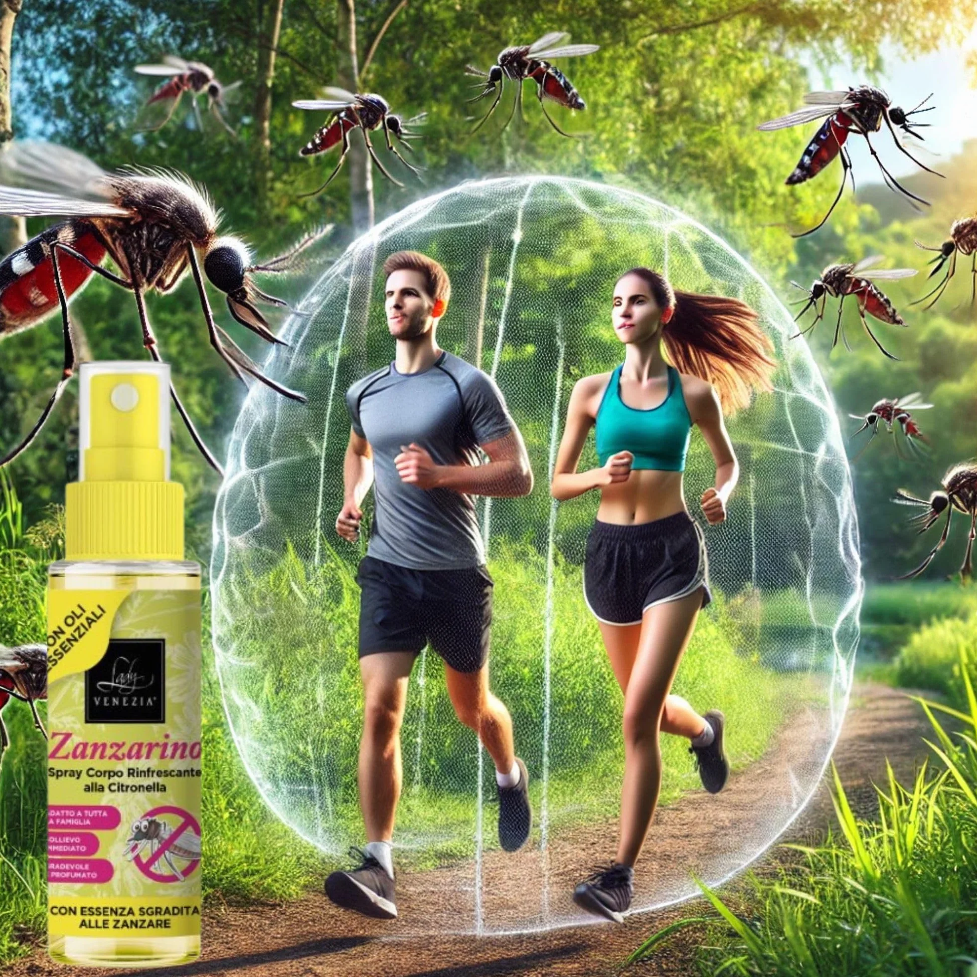 Lady Venezia Repellente Zanzare Spray Antizanzare 90 ml Olio Essenziale Citronella