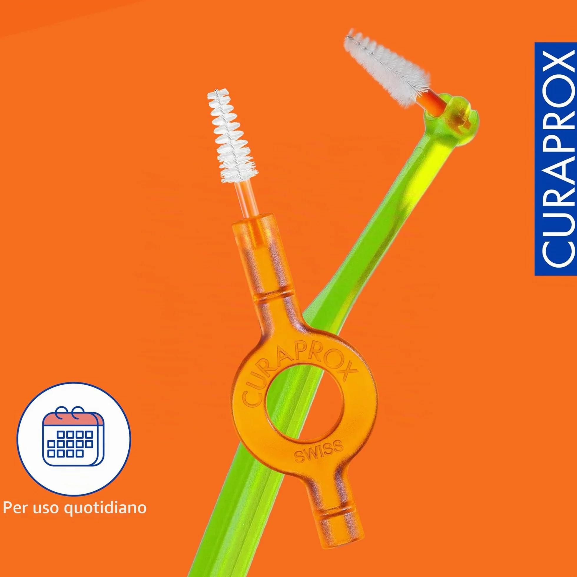 Curaprox Spazzolino interdentale Refill Ortho-Size 14 4-Pack Arancione