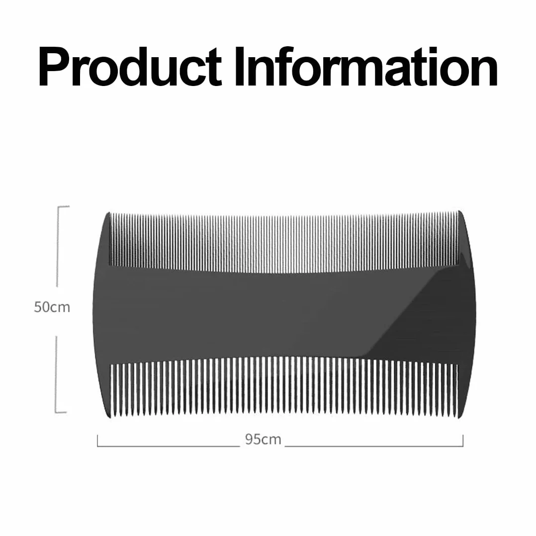 pettine barba,pettine barba uomo,pettine,pettine per barba,pettine per barba uomo,Pettine a doppia faccia per barba a denti fitti (3 pezzi neri)