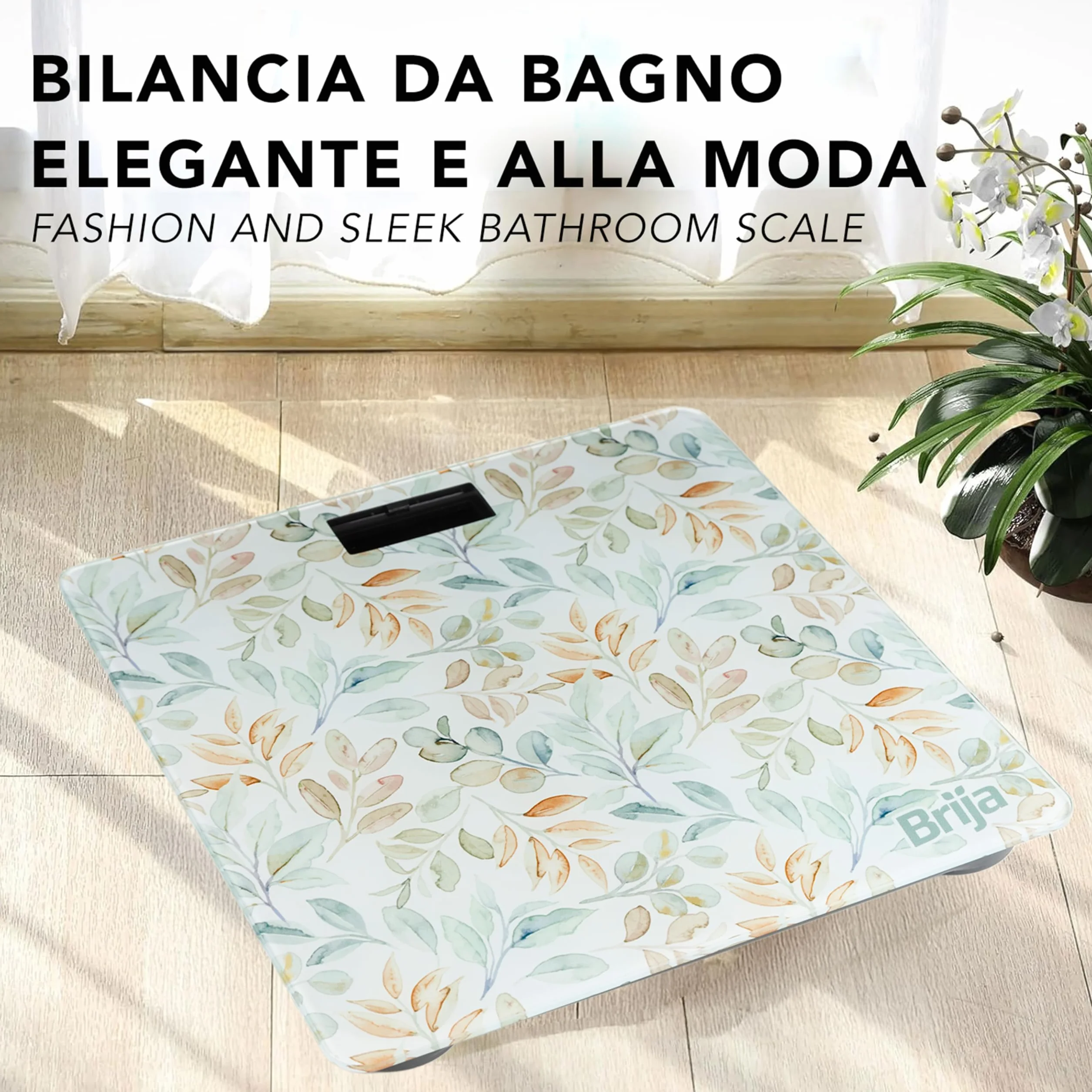 IPEA Bilancia Pesa Persone Digitale Ultra Sottile 180Kg 0,1KG Vetro Temperato