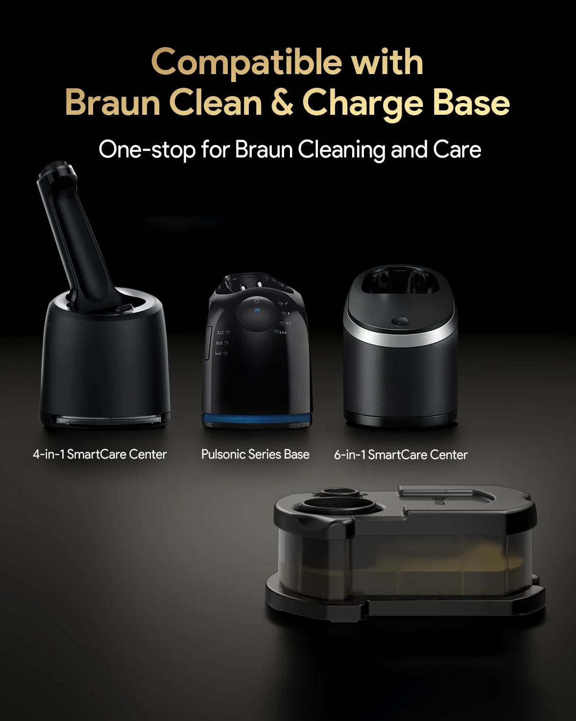 Yinke Cartuccia di Pulizia Riutilizzabile con 6 Ricariche di Fluido Detergente per Cartucce di Ricarica Braun Clean and Renew CCR, Fluido di Pulizia del Rasoio di Ricambio per la Stazione del Sistema