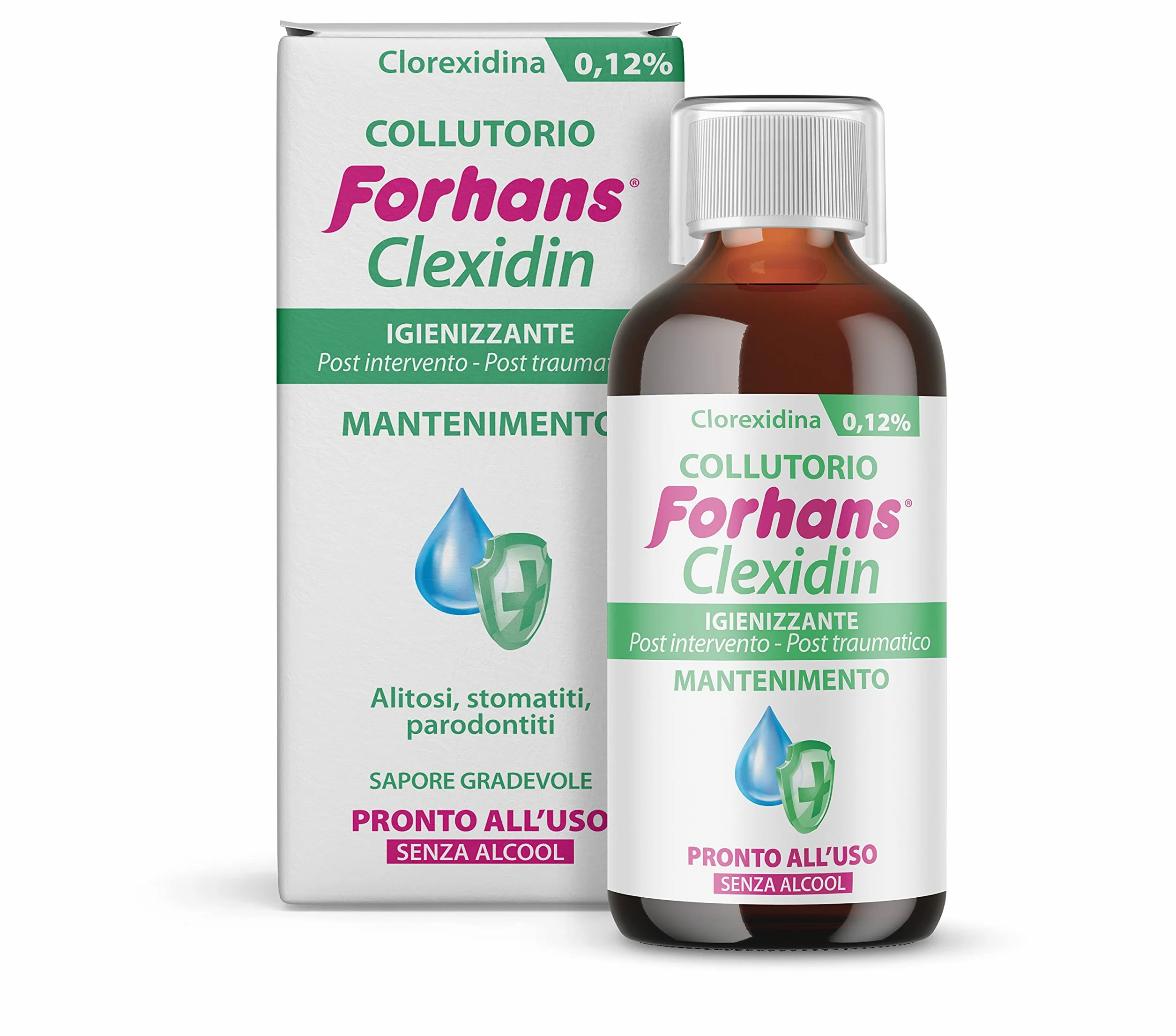 Forhans Clorexidina Collutorio Clexidin 0,12% Antisettico 200 ml