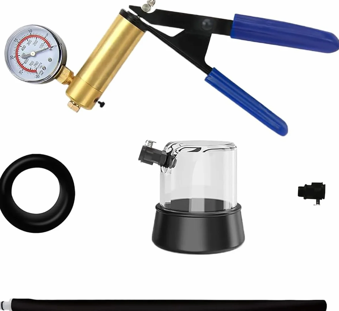 Pompa pene manuale con manometro e impugnatura ergonomica – Kit pro per allungamento del glande, tensione controllata e intensificazione dell’erezione