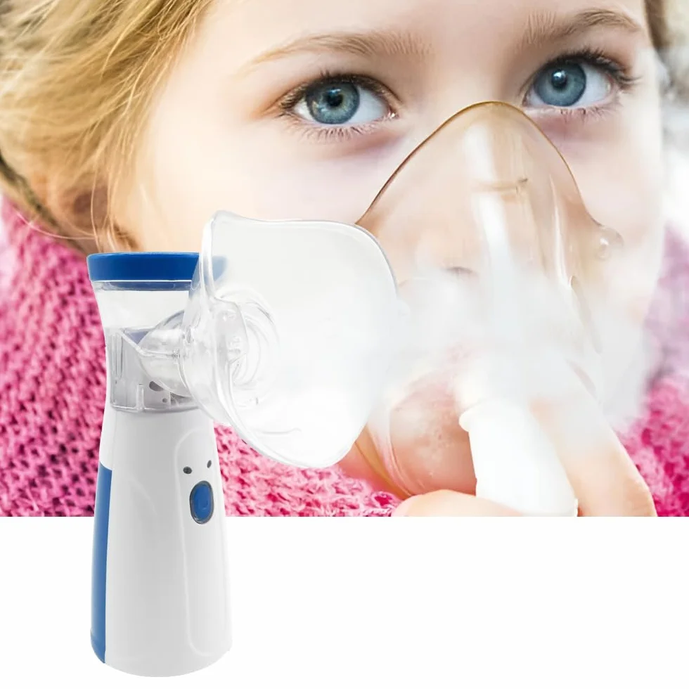Aerosol Nebulizzatore Portatile a Ultrasuoni Silenzioso Ricaricabile USB-C