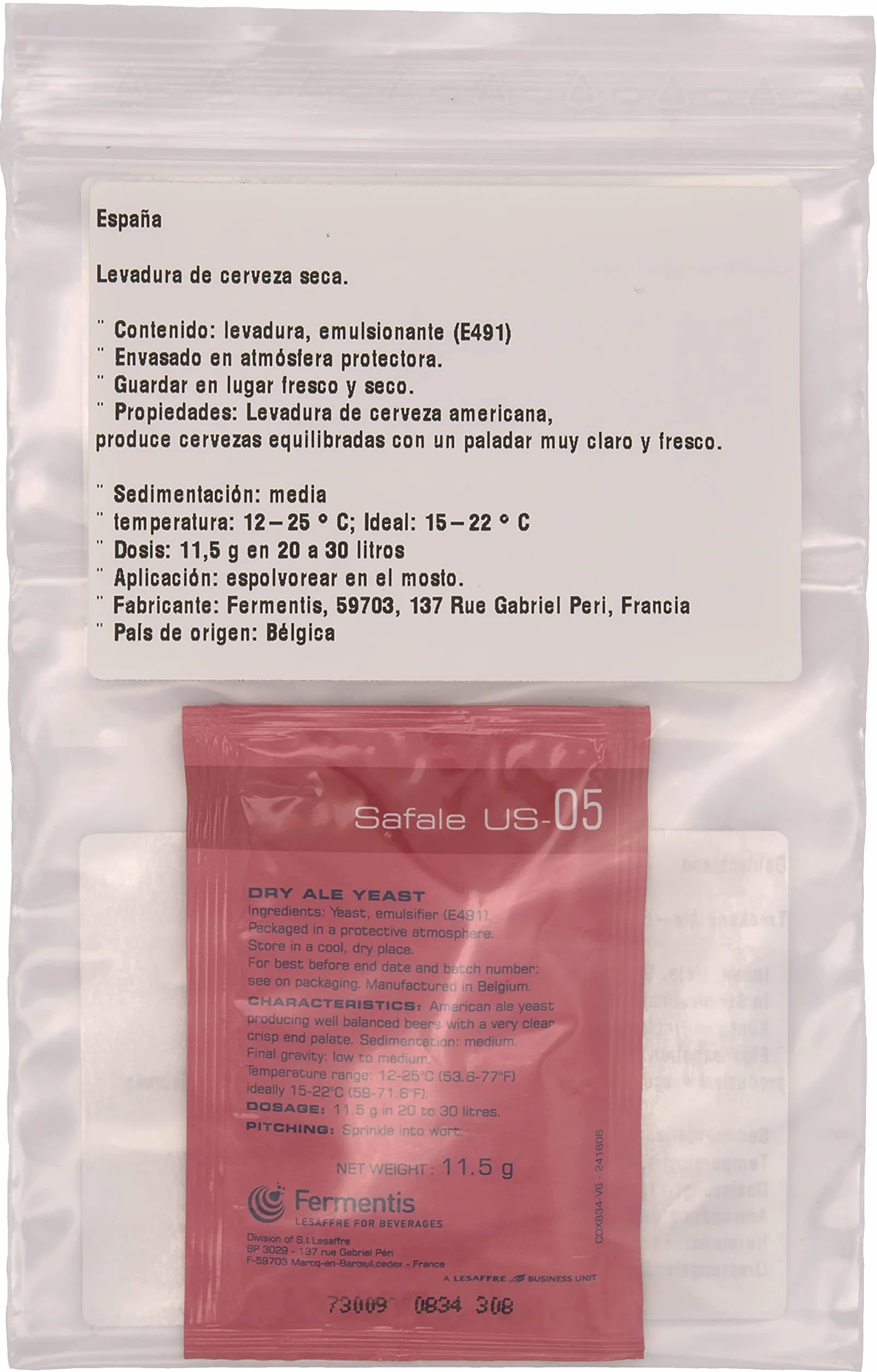 Fermentis lievito di birra US-05 W 34/70 S-33 S-23 ad alta e bassa fermentazione