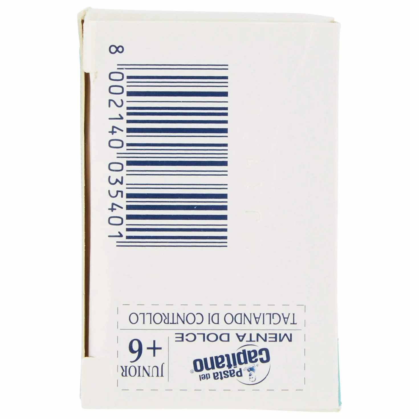 Pasta del Capitano Dentifricio Junior + 6, Menta Dolce, 75ml (Confezione da 2)