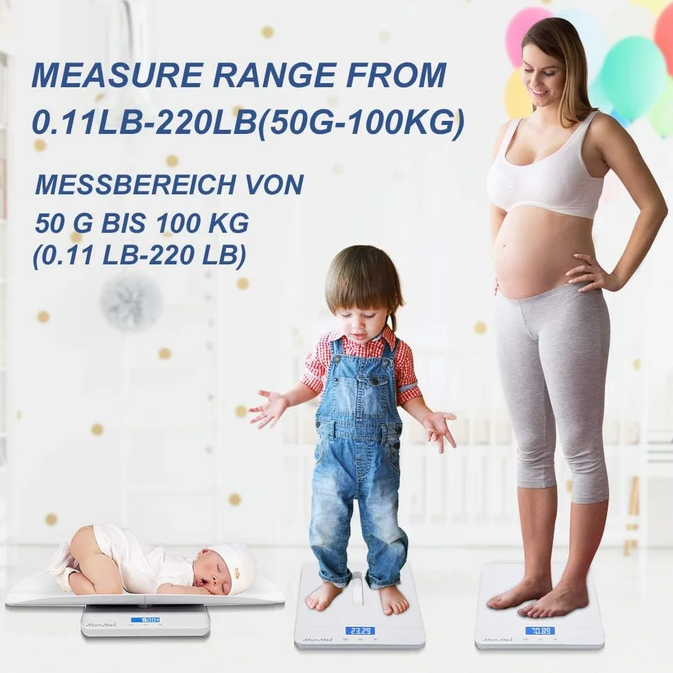 Bilancia digitale per bambini 50 g - 100 kg con inserto rimovibile