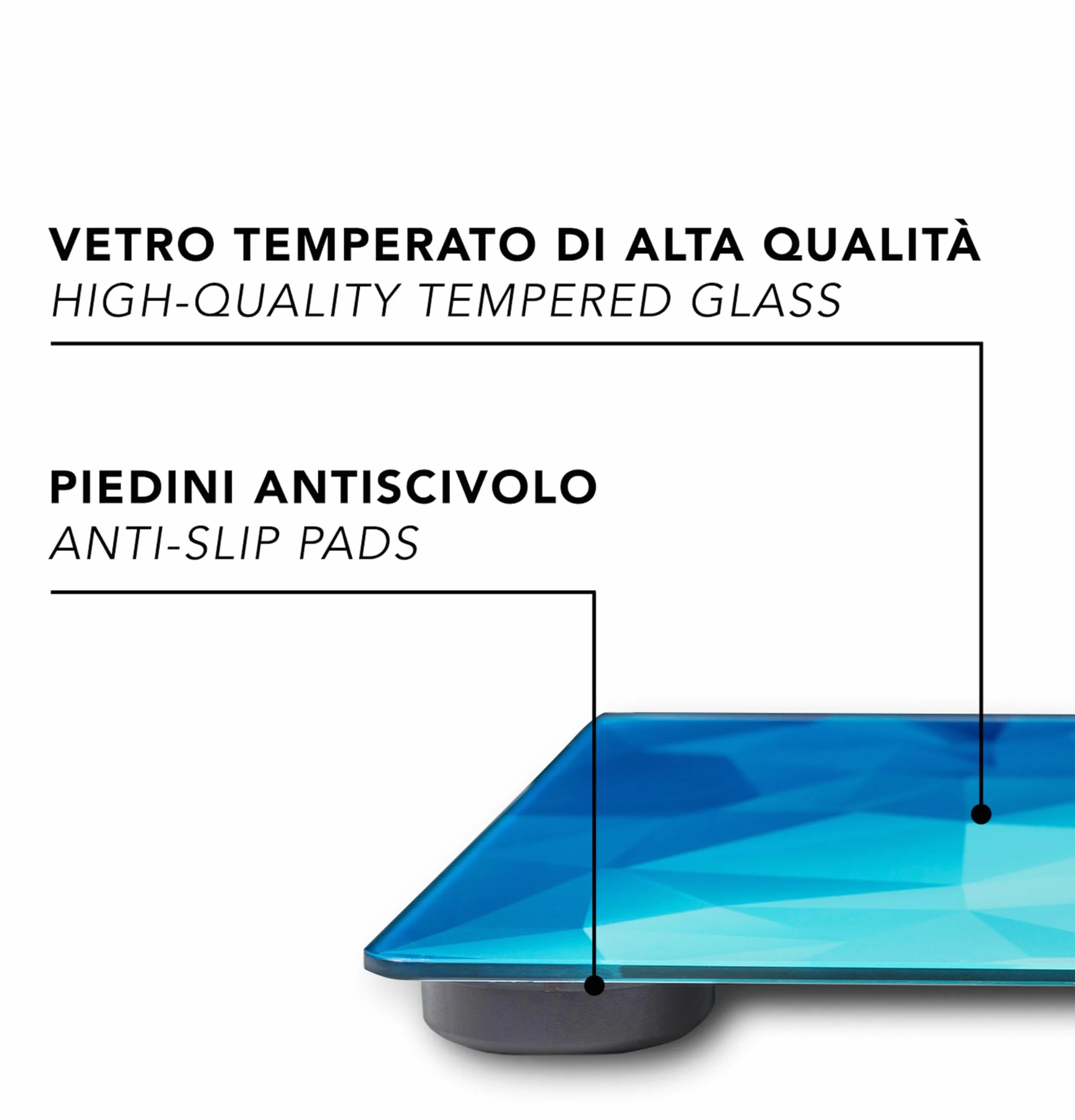 IPEA Bilancia Pesapersone Digitale Ultra Sottile Vetro Temperato 0,1 KG 180Kg