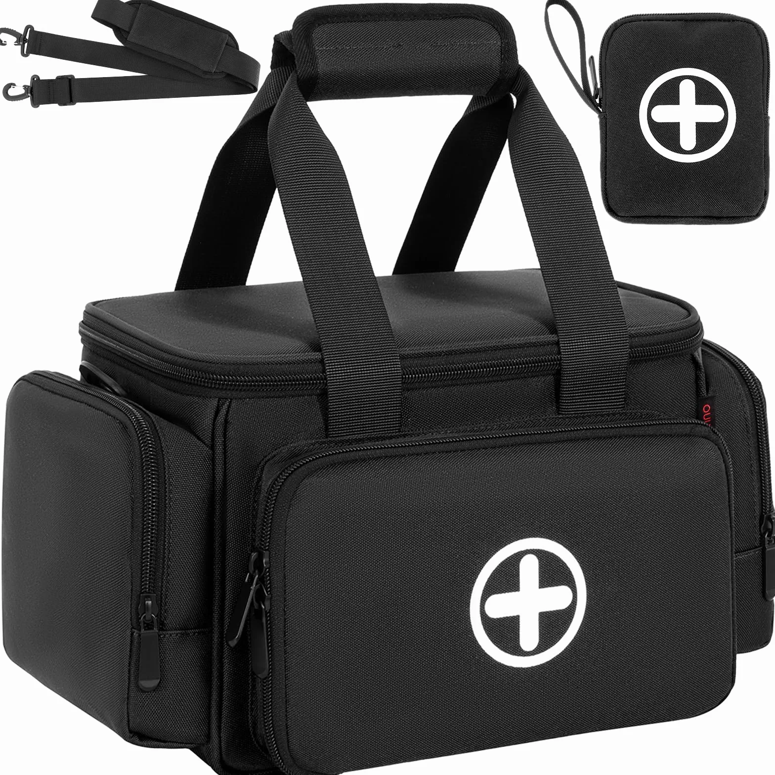 Borsa di pronto soccorso vuota professionale grande nera 27 cm
