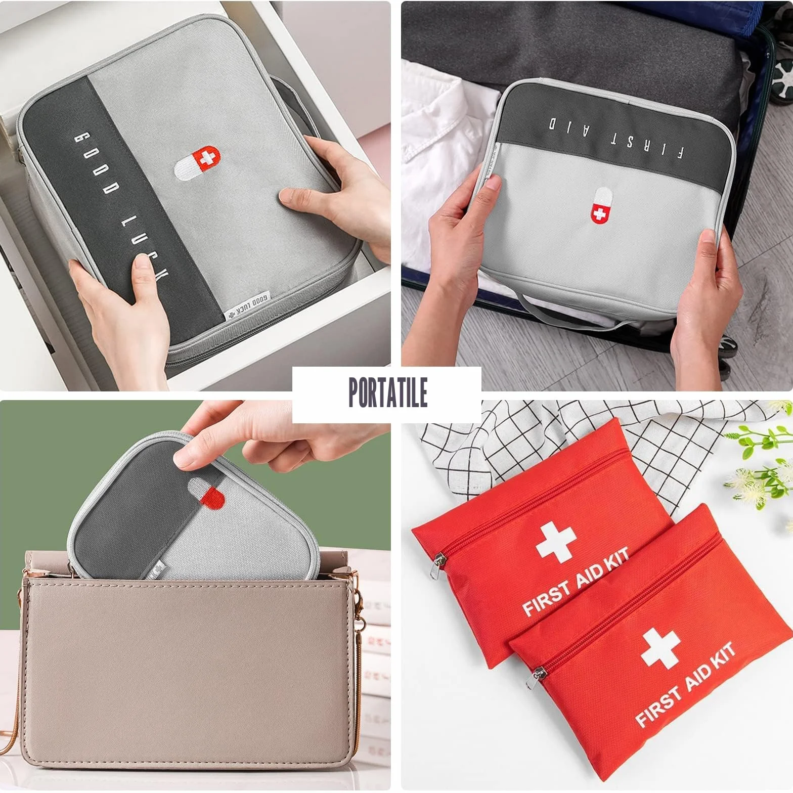 JOYBOY Kit di Pronto Soccorso Borsa Impermeabile Alta Capacità Porta Medicine da Viaggio