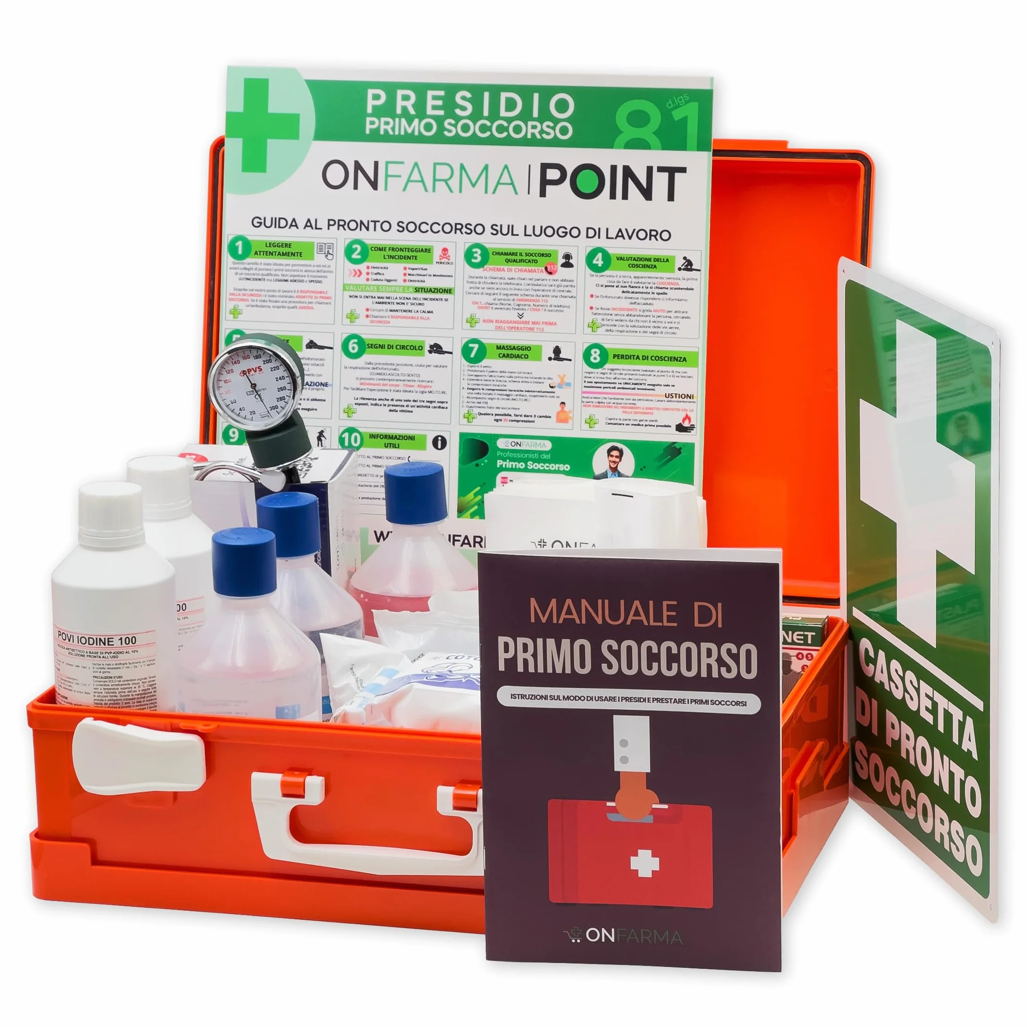 CASSETTA PRONTO SOCCORSO KIT MEDICAZIONE DM 388 AB per aziende