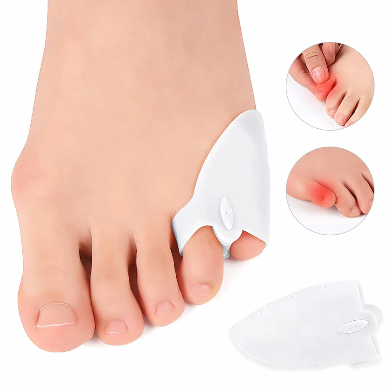 Separatori per Dita dei Piedi in Silicone 4 Pezzi per Alluce Valgo Sollievo Dolore