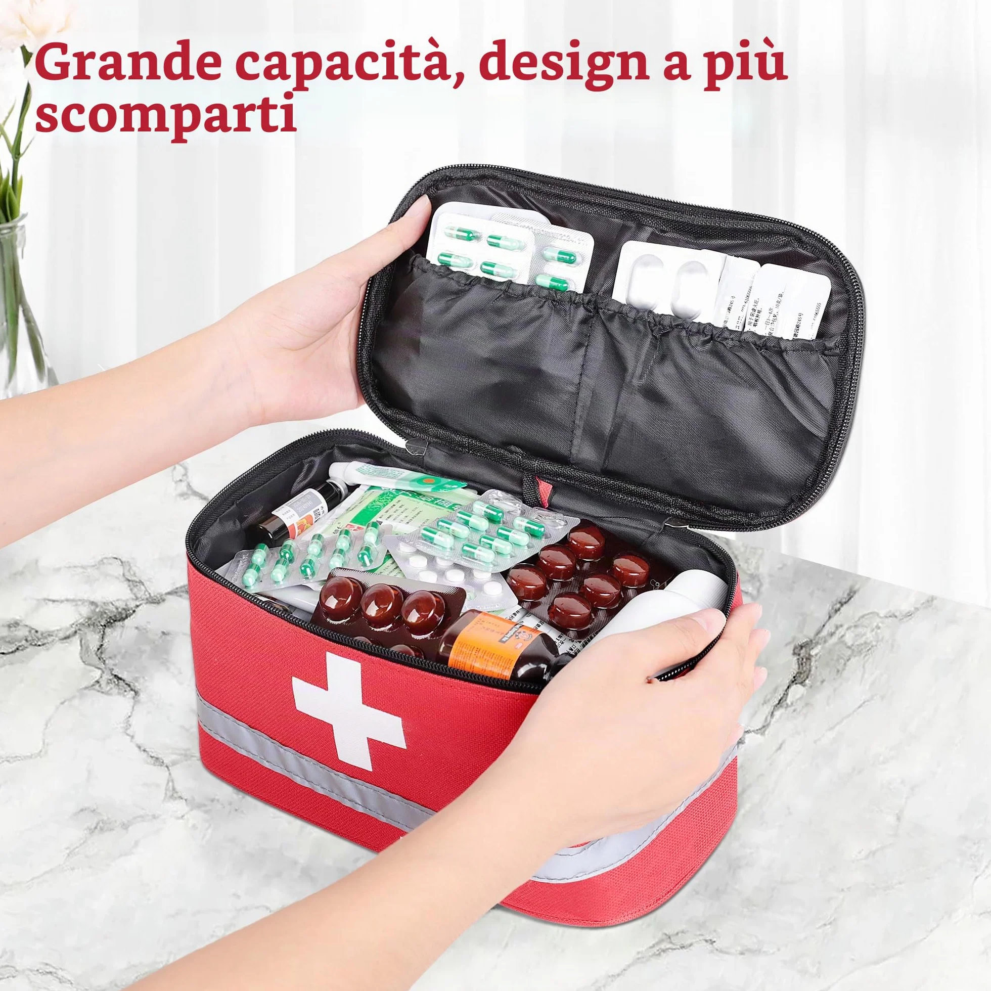 Romon Borsa Pronto Soccorso Viaggio Impermeabile, Kit Medico Vuota Portatile Alta Capacità