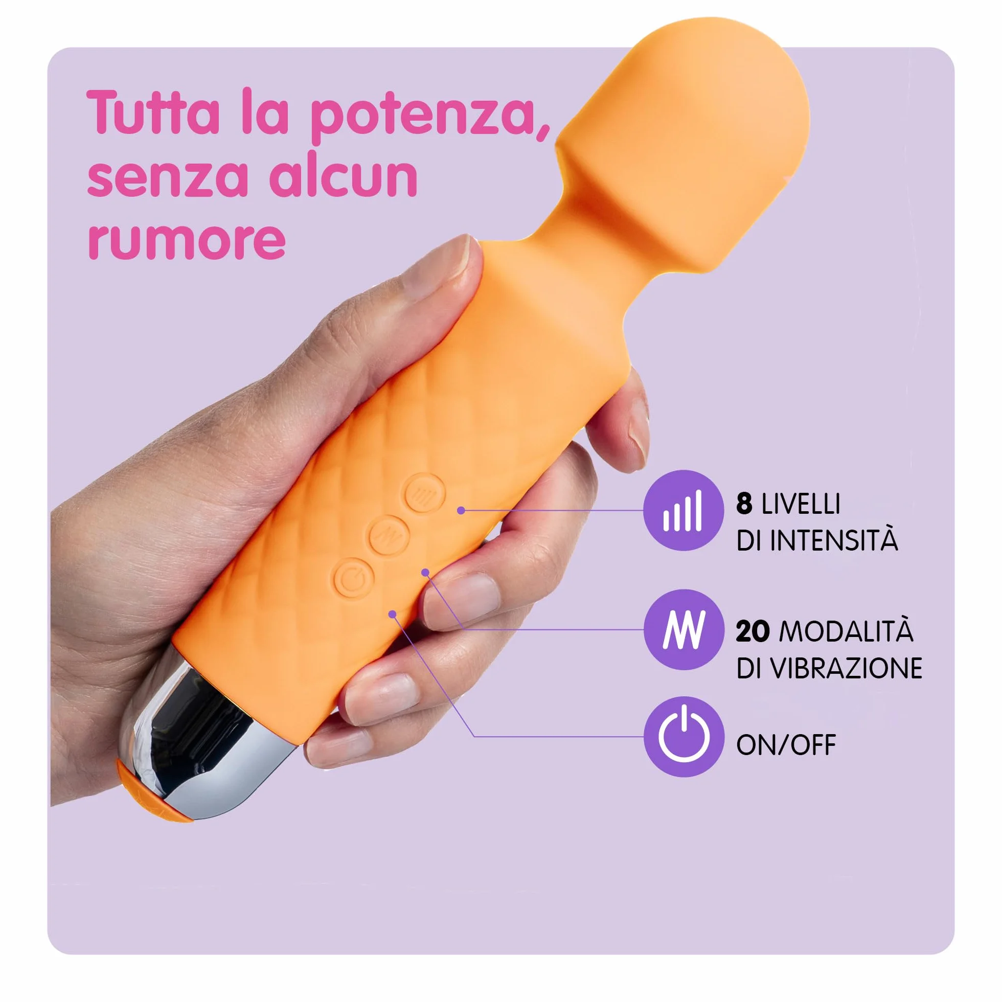 Vibratore Sessuale per Donna - Massaggiante Personale Con 8 Velocità e 20 Modalità - Stimolatore Punto G - Dildo vibrante, Vibratorepunto squirt, Giocattoli Sessuali - Oliver James (Pesca)