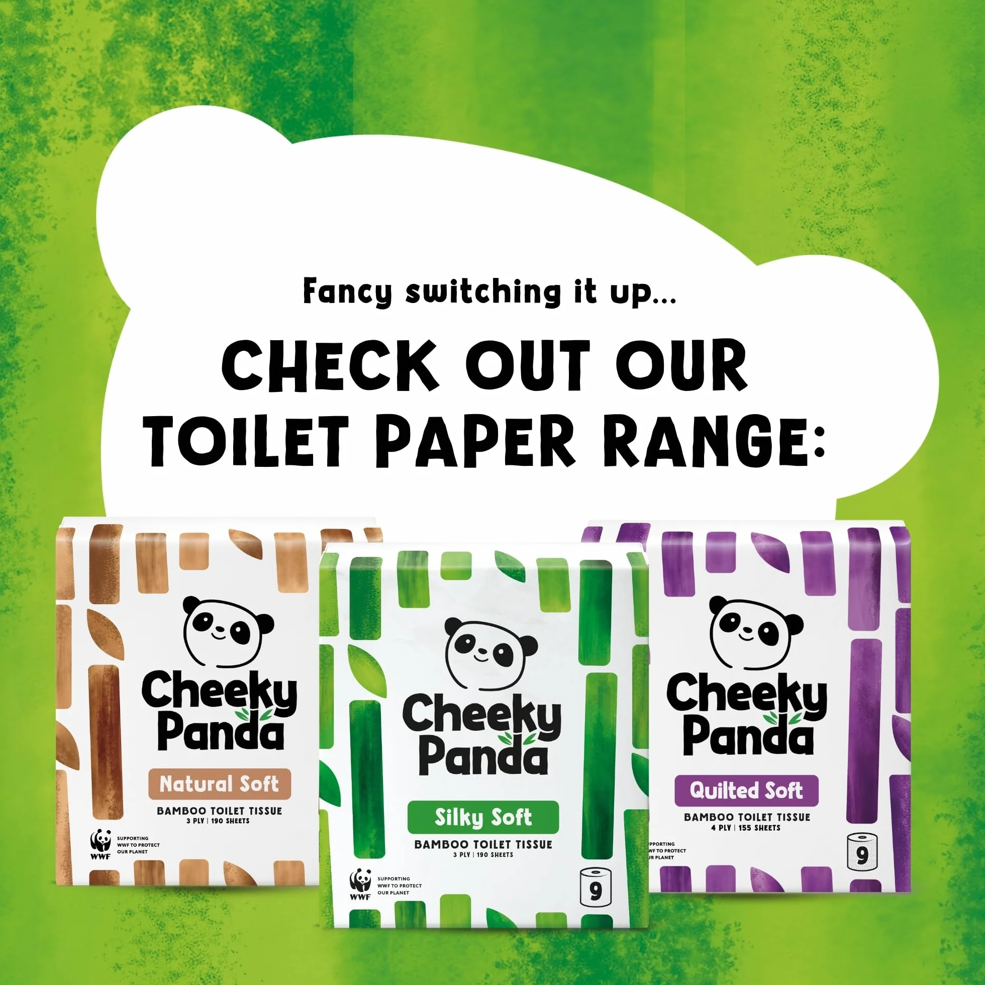 The Cheeky Panda Carta Igienica Bamboo 48 Rotoli 3 Veli 200 Fogli Biodegradabile
