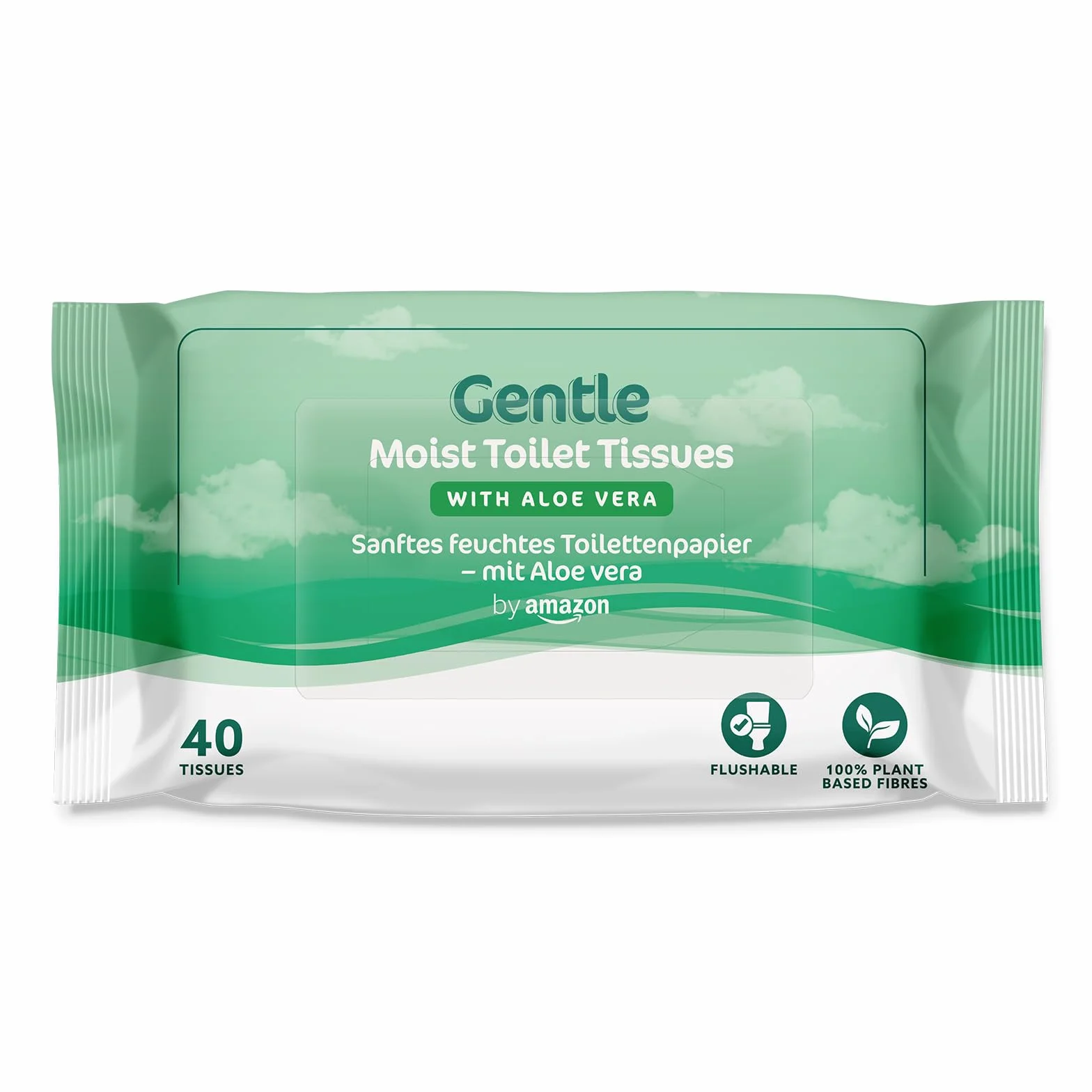Amazon Fazzoletti igienici umidi delicati con aloe vera lavabili 240 pezzi (6 confezioni da 40 fogli)