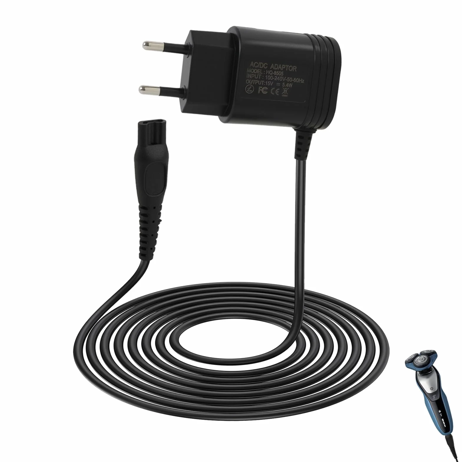 Adattatore per rasoio 15V compatibile Philips Series 3000 5000 7000 9000 QP6510 QP6520 MG7745 MG7730 MG7720