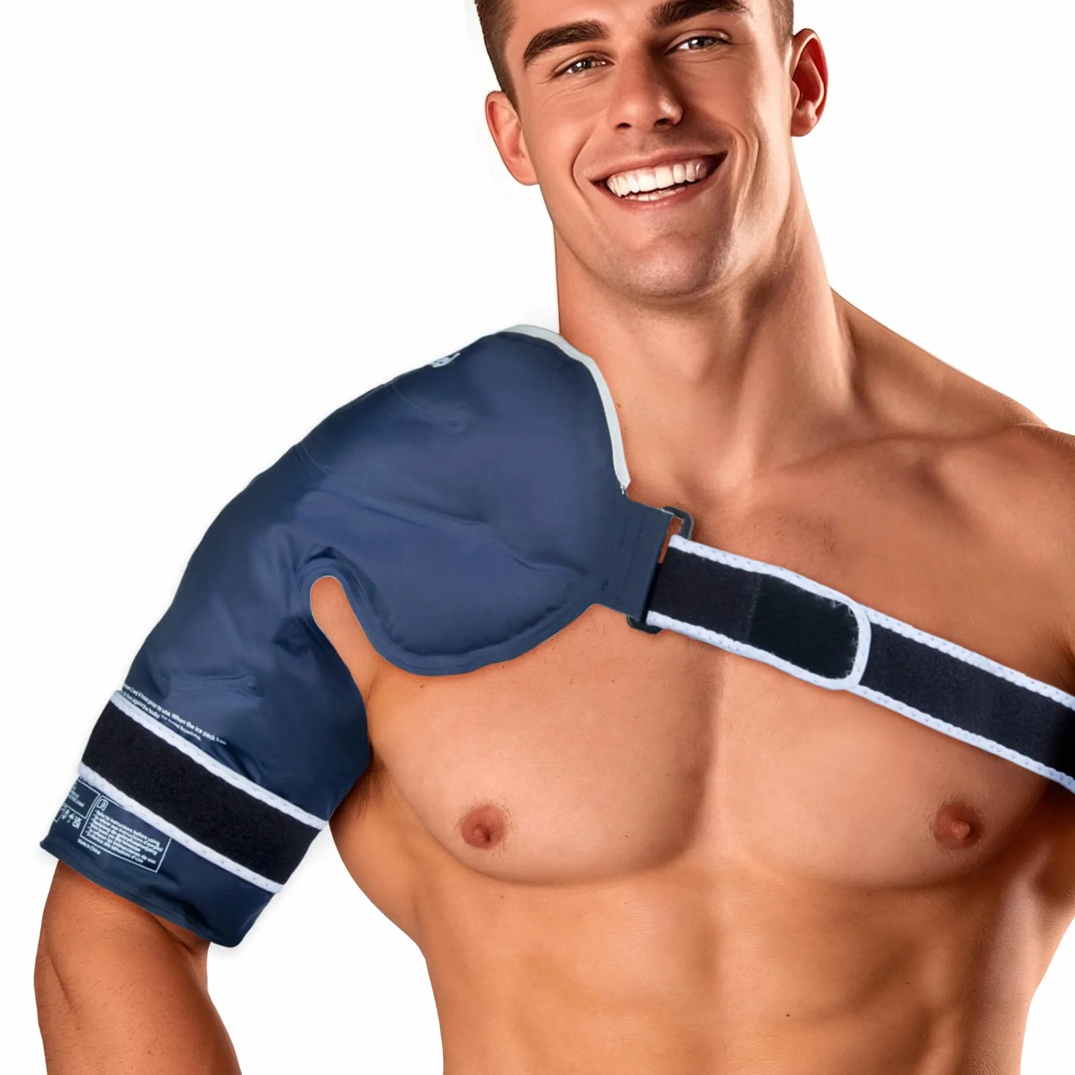 Magic Gel Pack de glace d'épaule avec enveloppe professionnelle - Compression et thérapie par le froid - Réduit l'enflure et l'inflammation