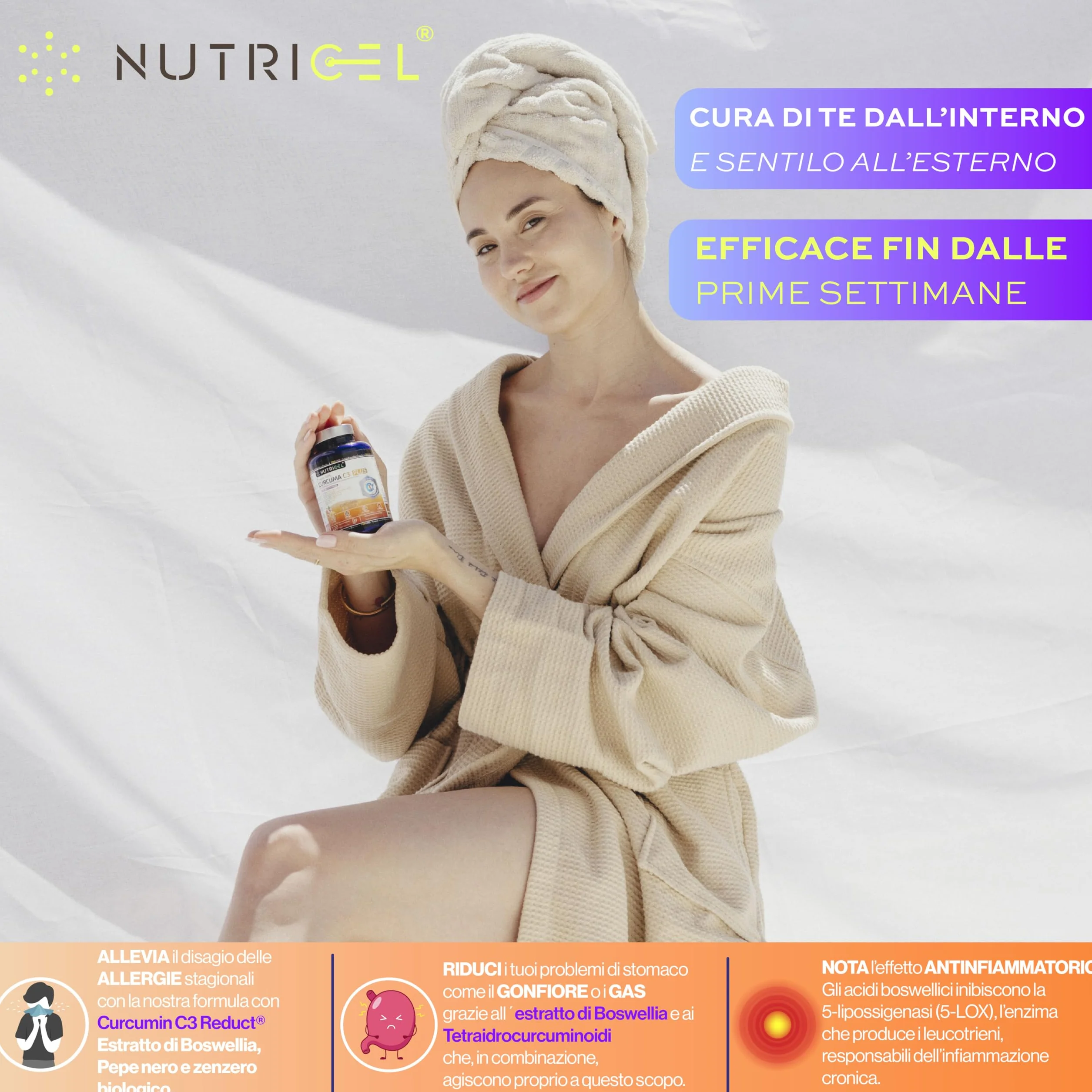 Curcuma Capsule C3 Reduct® con Boswellia, Zenzero e Pepe Nero – Curcumina Antinfiammatorio Naturale 120 Capsule