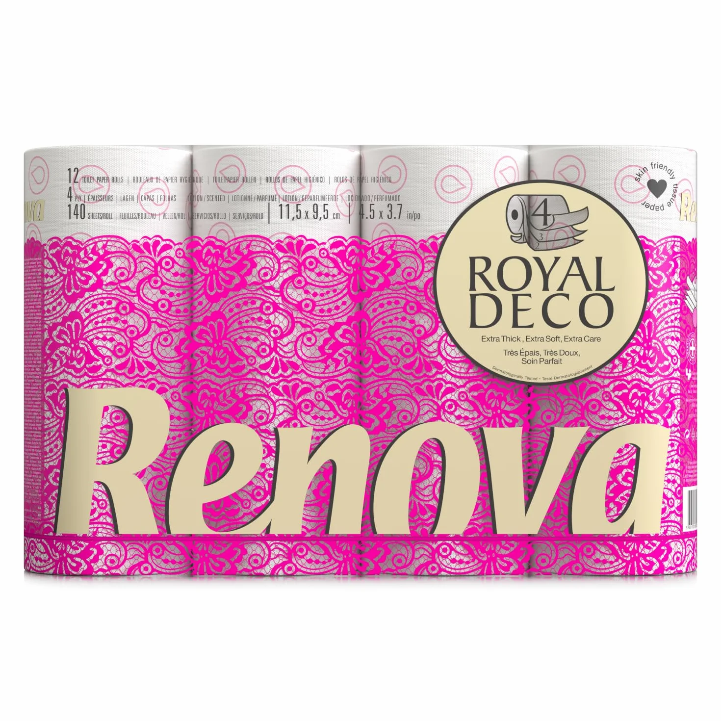 Renova Deco Carta Igienica 12 Rotoli Bianco 16.1 m