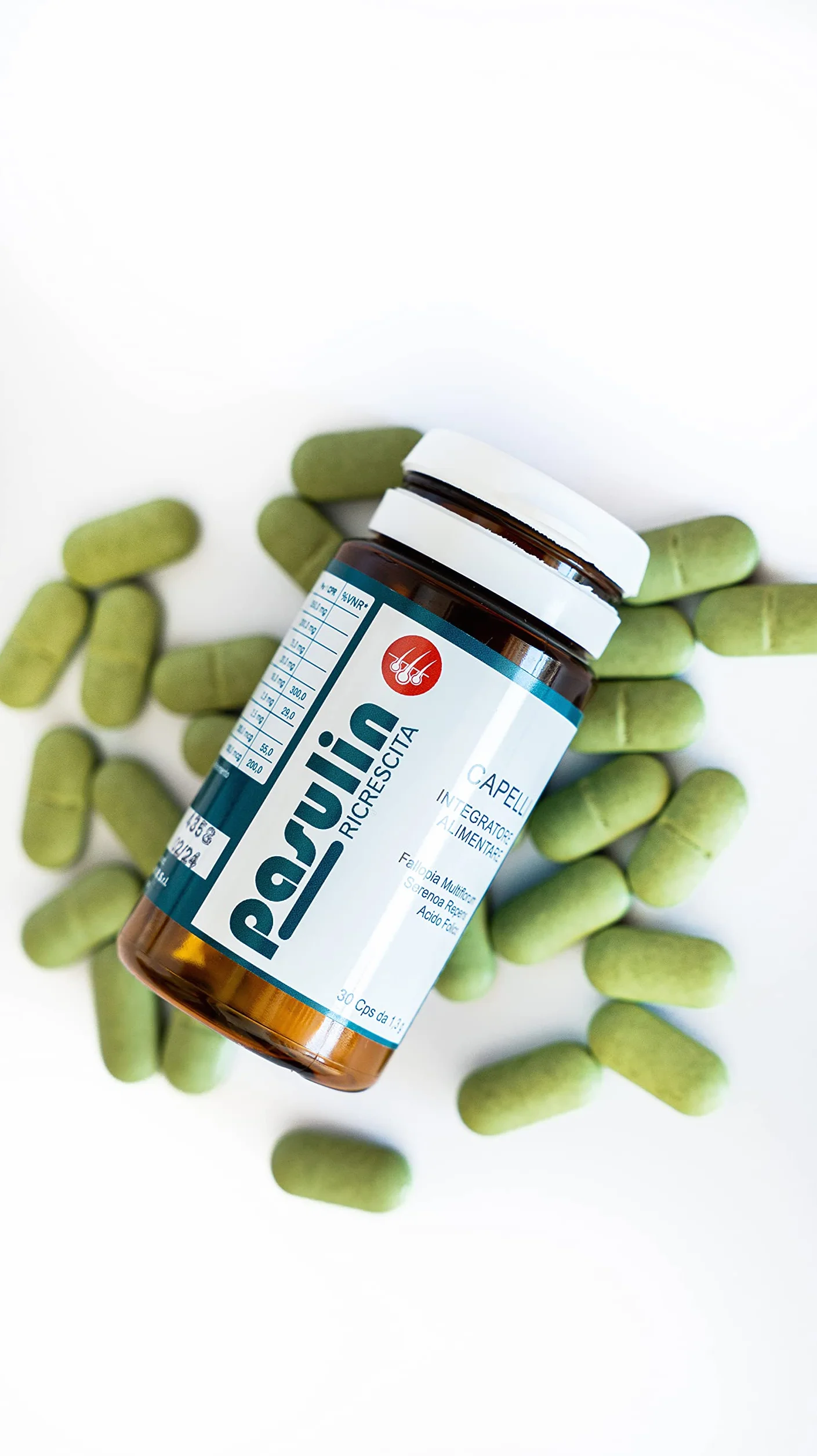 Pasulin Integratore Anticaduta Naturale per Capelli Uomo con Serenoa Repens e Biotina, 30 Compresse