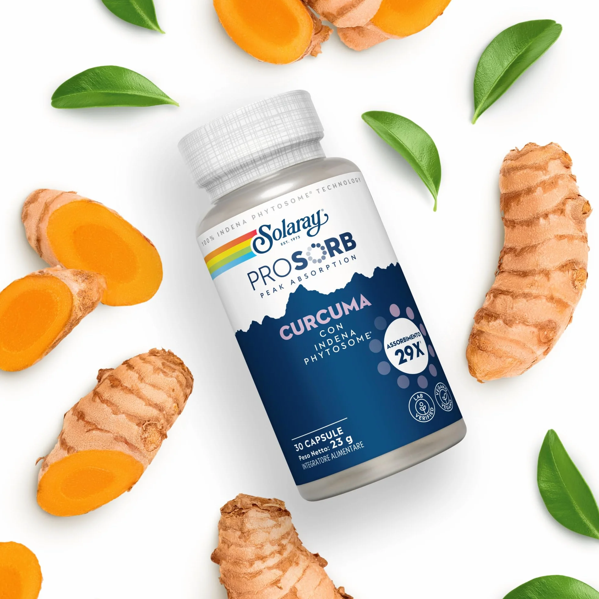 Solaray Curcumina Meriva® Fitosomiale 500mg 30 Capsule Vegane Biodisponibile