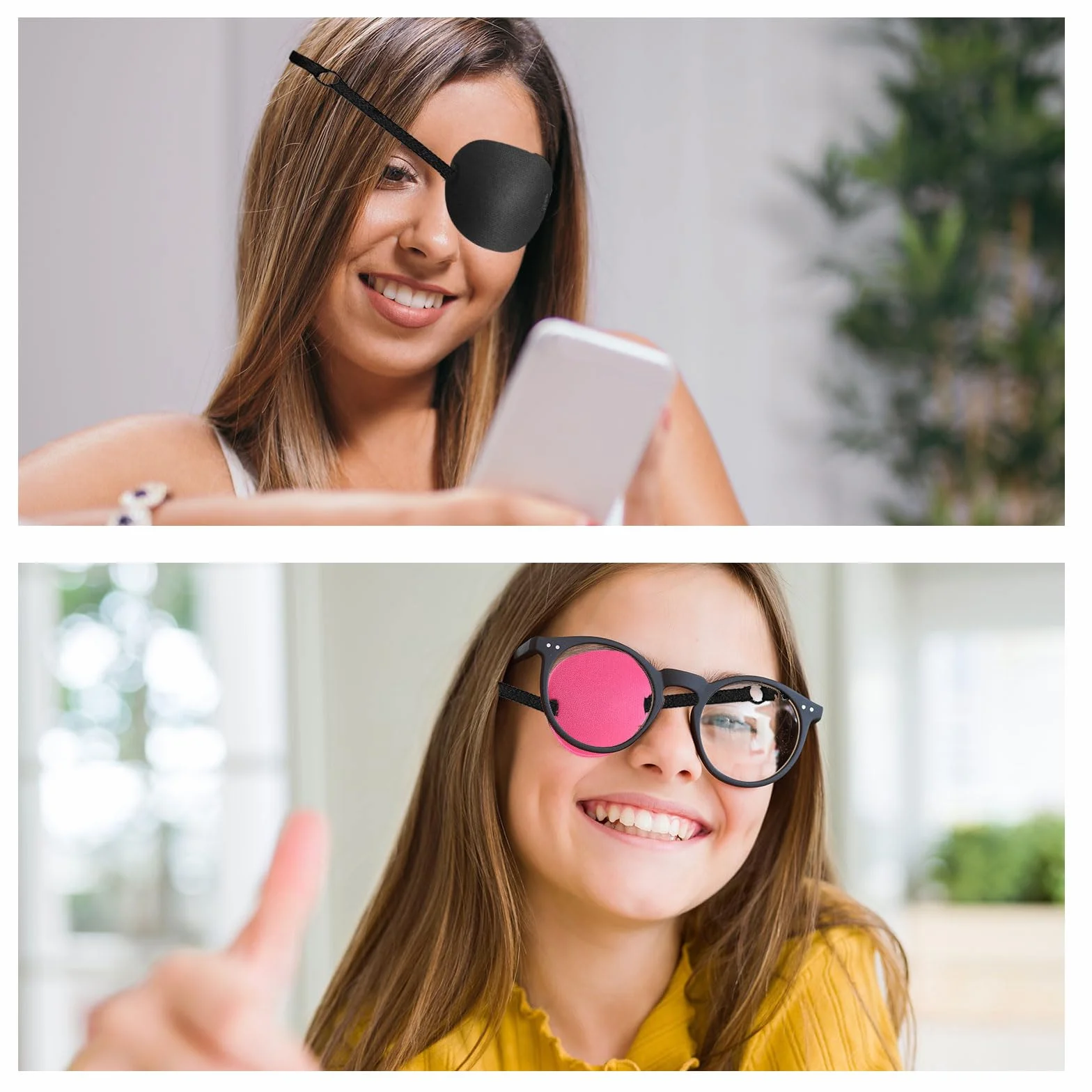 8pz Toppe Oculari, Benda Occhio Maschera per Occhio Singolo, Confortevoli Regolabile Strabismo Bende per Occhi Pigri per Adulti Bambini (8 colori)