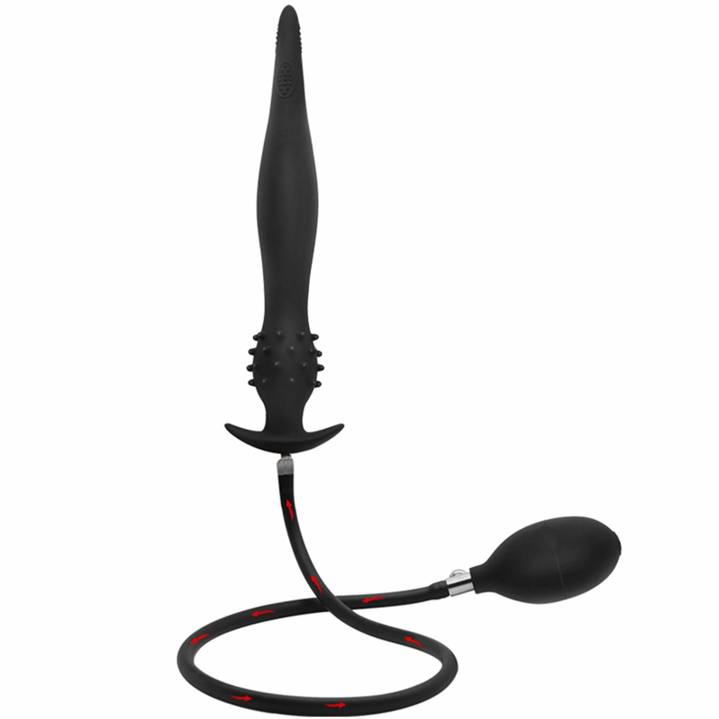 FOPS Plug Anale Gonfiabile per Uomo Donna 25-34cm Divaricatore Anale XL Silicone Nero Sex Toy per Stimolazione Profonda Regolabile D22-12