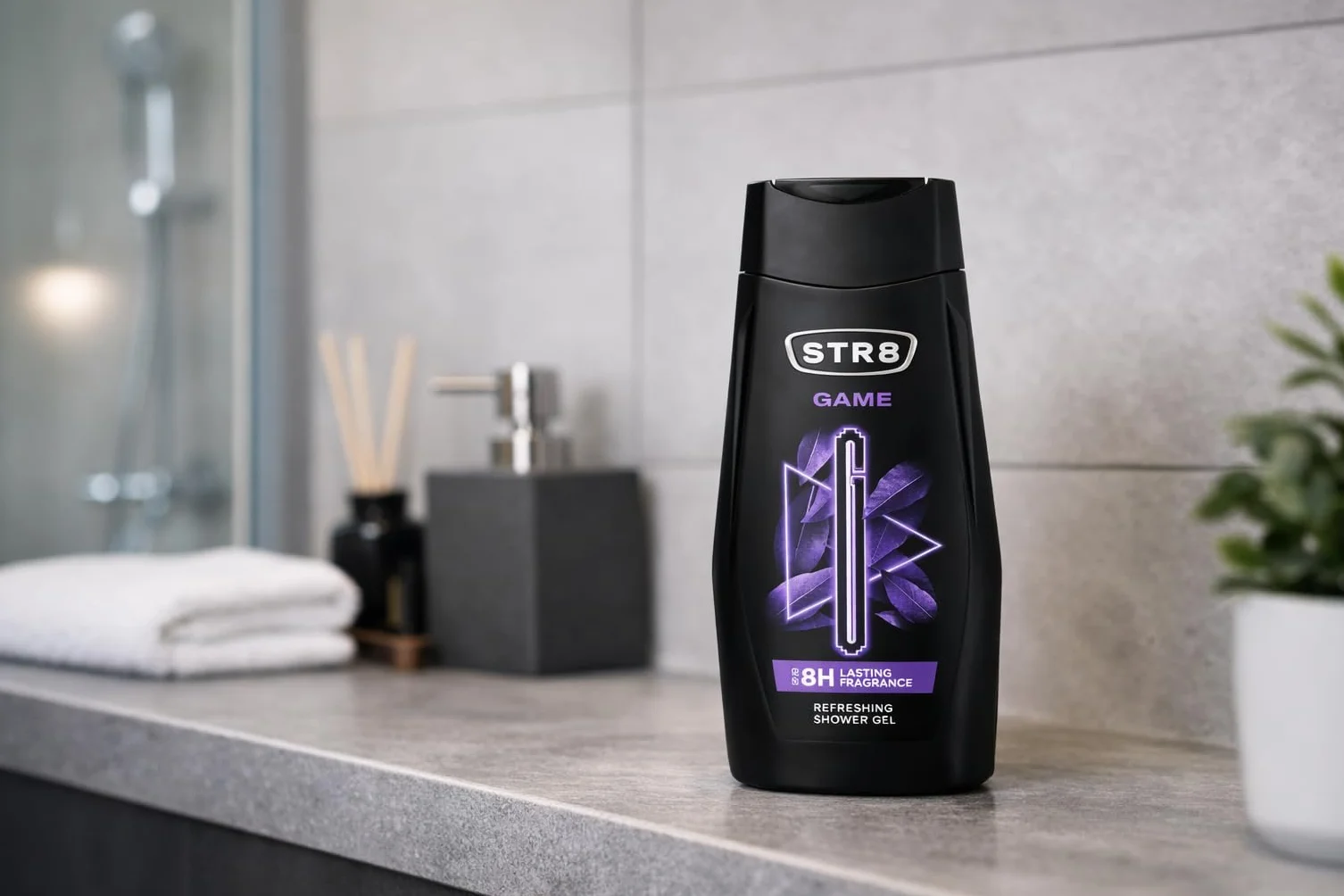 Str8 Gel doccia, freschezza ed energia, gel da bagno, verde