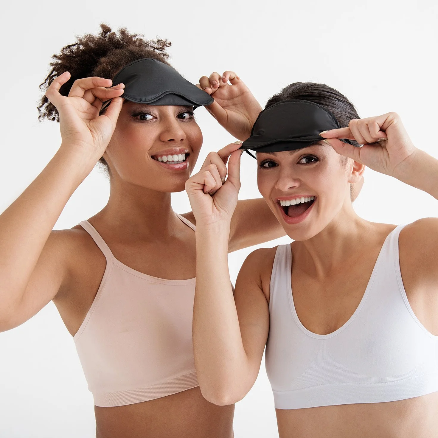 20 Pezzi Maschera per Occhi a Benda per Viaggio di Gioco del Sonno con Naso Pad (Nero)