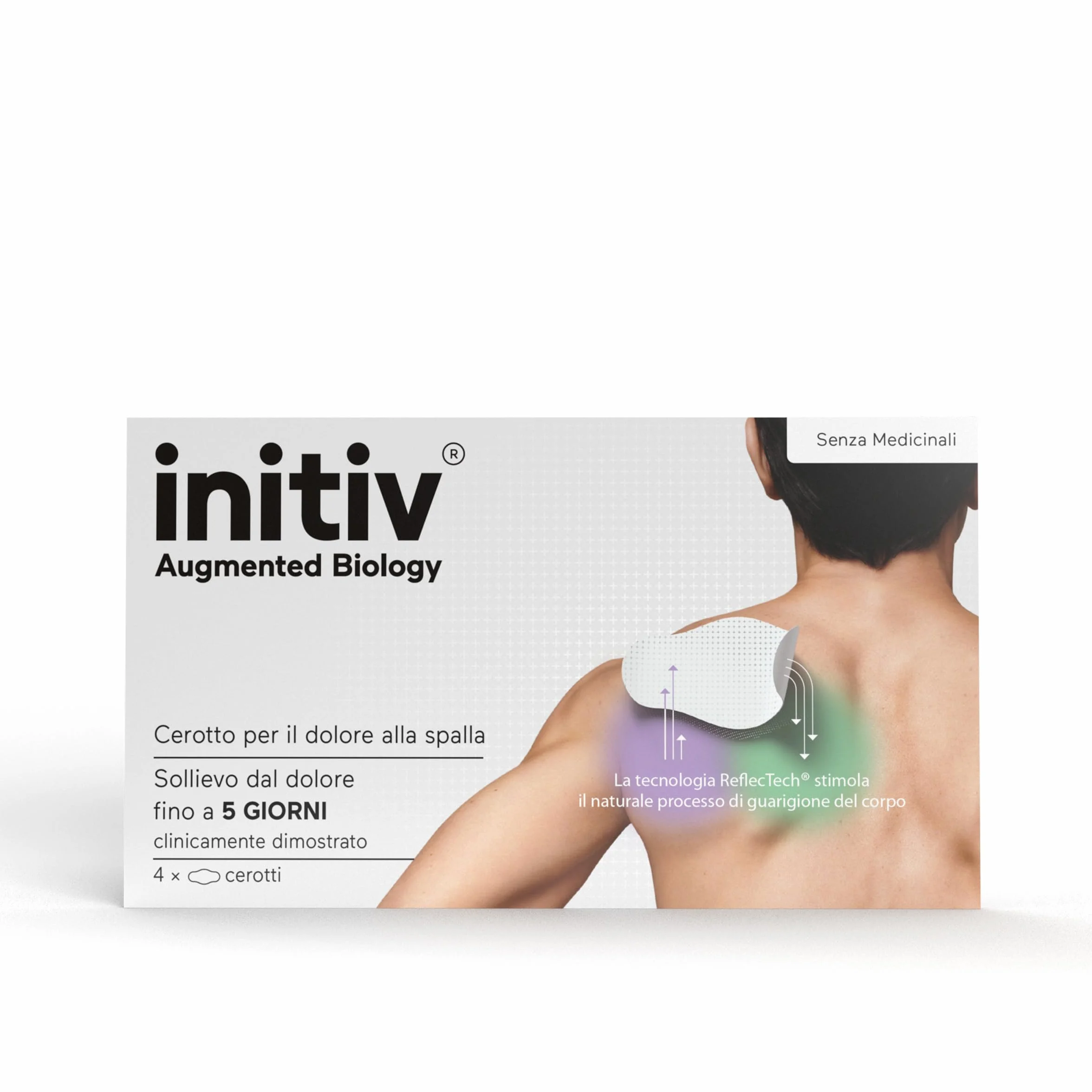 Cerotti per Spalla Reflectech, Dolori Muscolari, Sollievo 5 Giorni, Impermeabili, 4 Pezzi