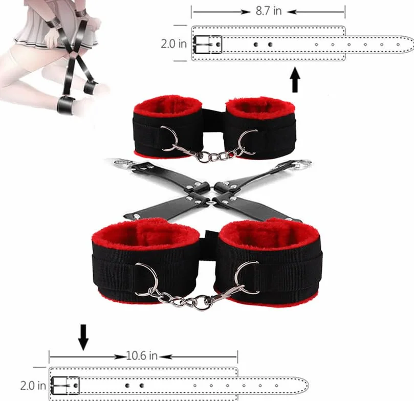 Regolabile Rosso Nylon Camera Da Letto Allenamento Set Con Bracciale