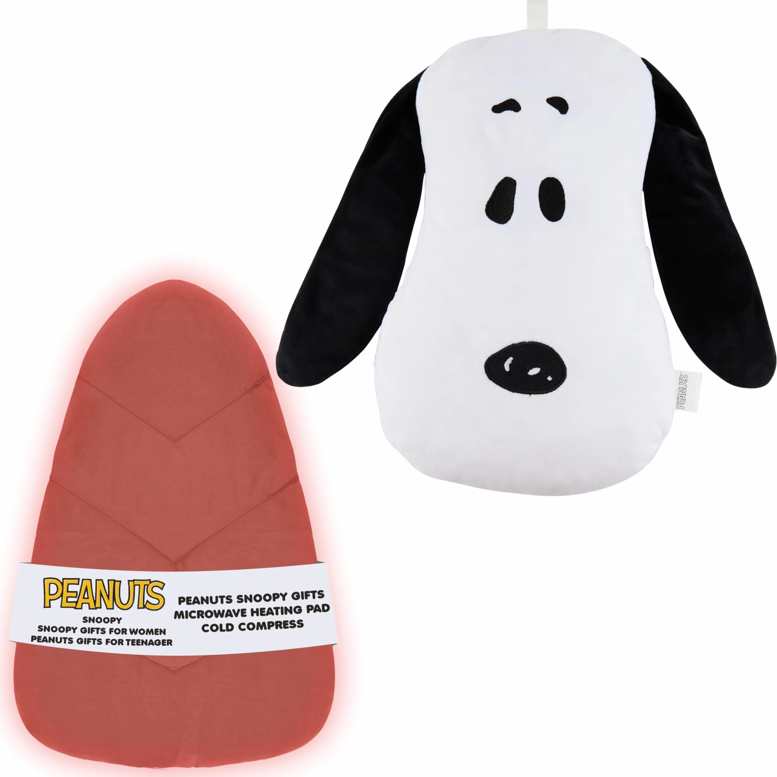 Peanuts Snoopy Cuscino Riscaldante Microonde, Morbido Peluche Cuscinetto Riscaldante, Impacco Caldo o Freddo per Sollievo dal Dolore, Regali Adulti